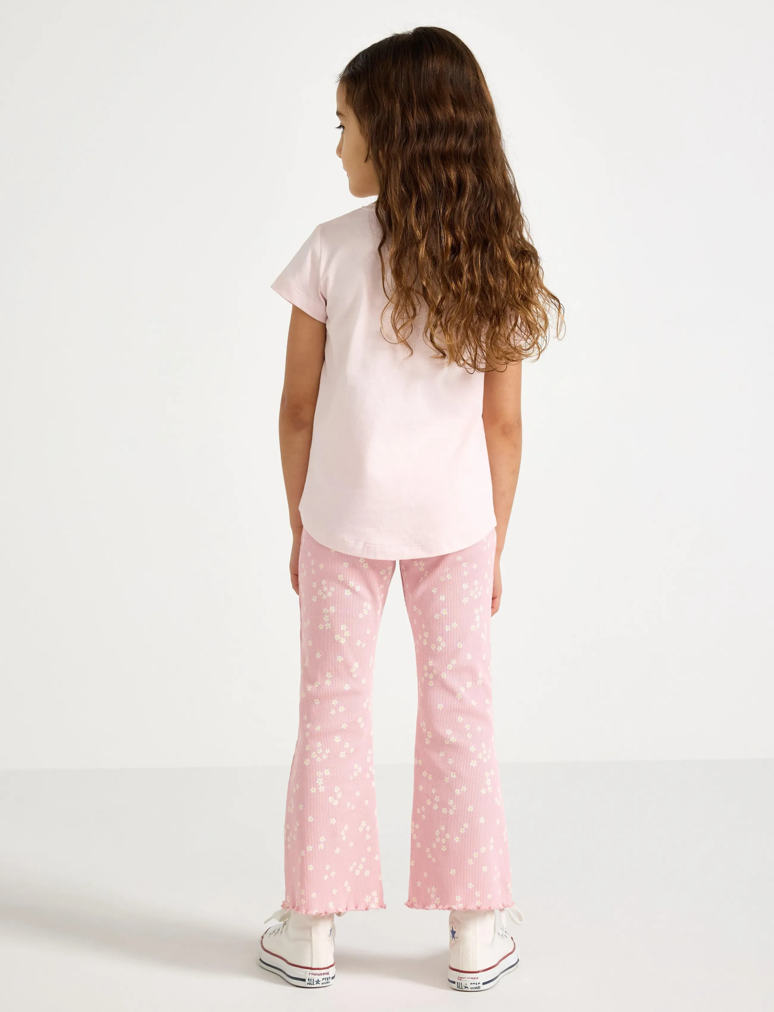 Lindex - Ribbed leggings - leggings - light pink - 3
