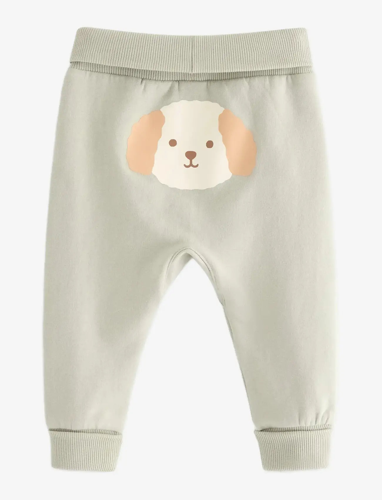 Lindex - Trousers w print at back NB - jogginghosen - light dusty green - 1