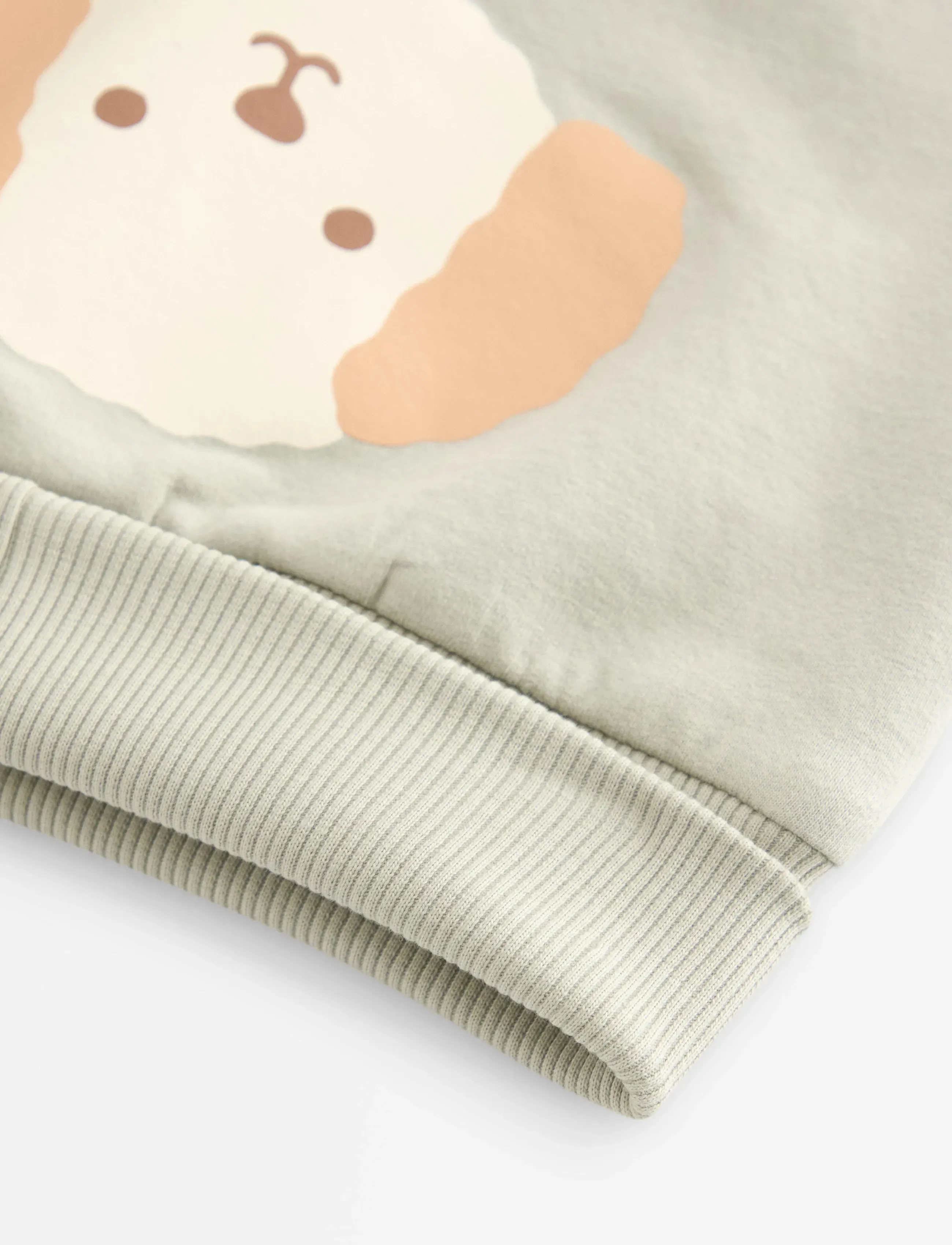 Lindex - Trousers w print at back NB - verryttelyhousut - light dusty green - 2
