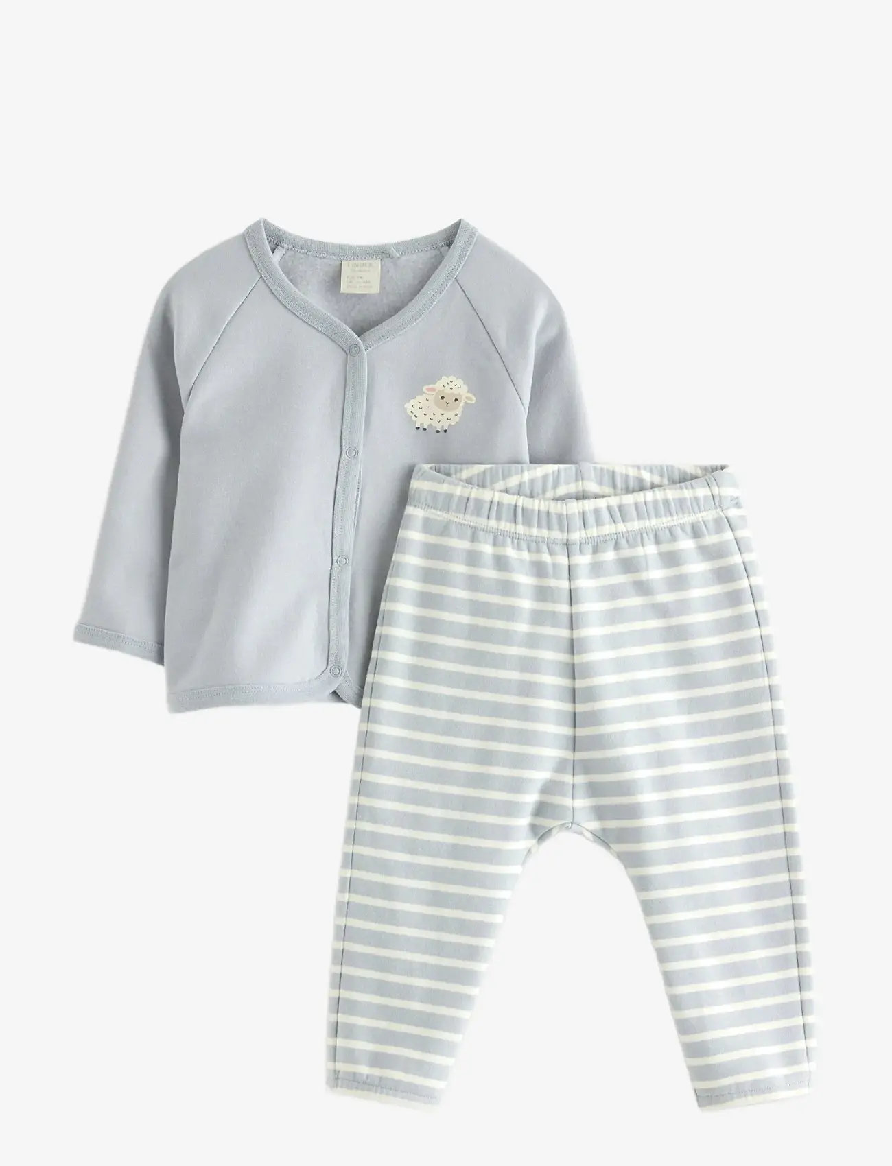 Lindex - Set jacket and trousers - sæt med langærmet t-shirt - light dusty blue - 0