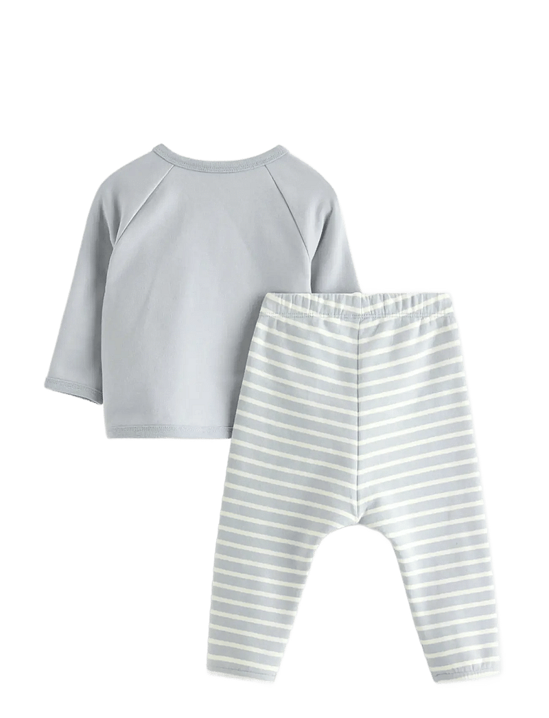 Lindex - Set jacket and trousers - sæt med langærmet t-shirt - light dusty blue - 1