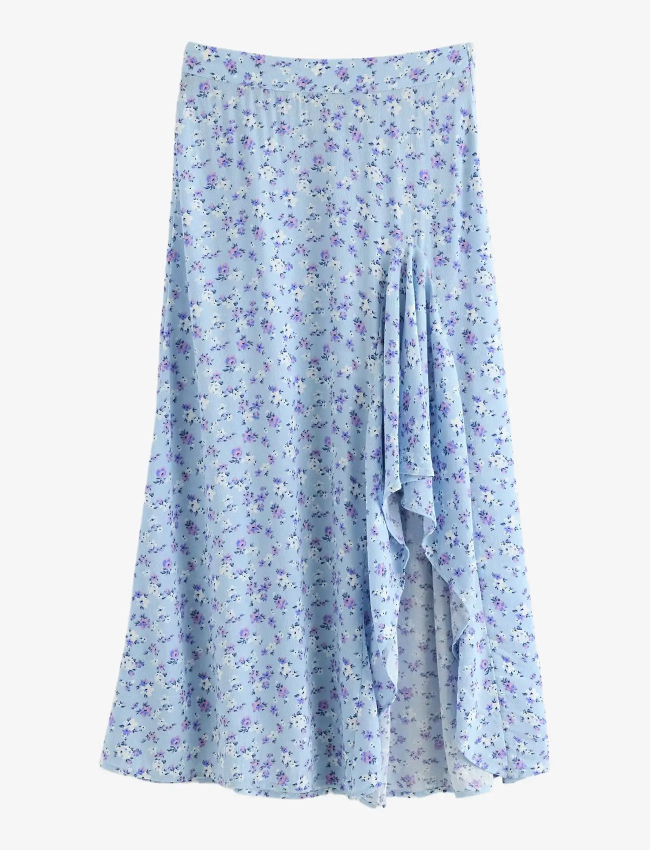 Lindex - Skirt with flounce - midi nederdele - light blue - 1
