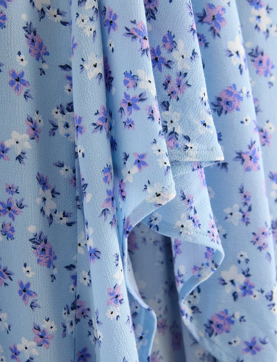 Lindex - Skirt with flounce - midi rokken - light blue - 5