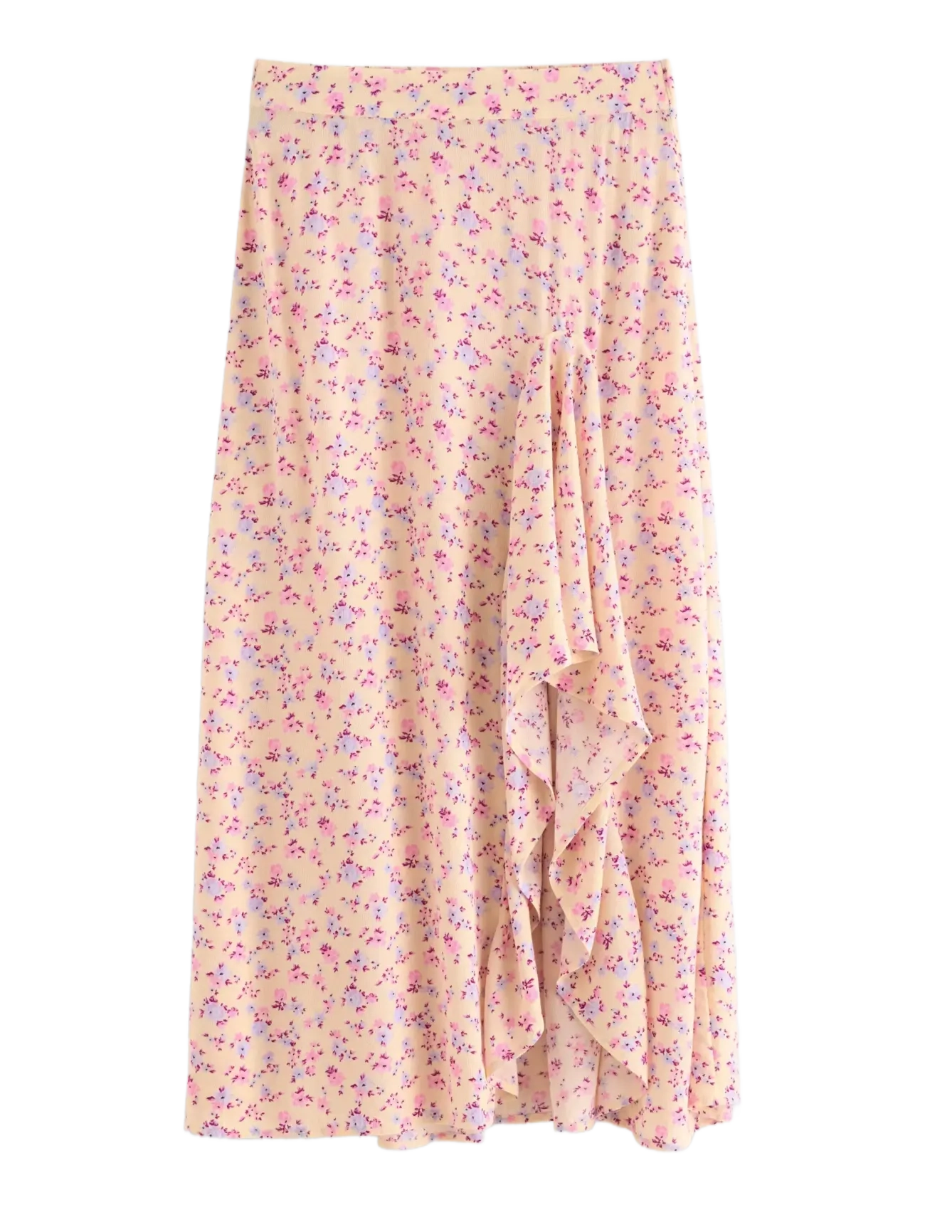 Lindex Skirt with flounce - Lindex - LIGHT YELLOW / multi