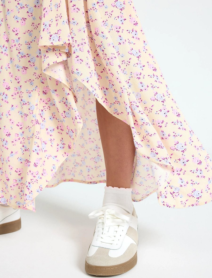 Lindex - Skirt with flounce - midi nederdele - light yellow - 4