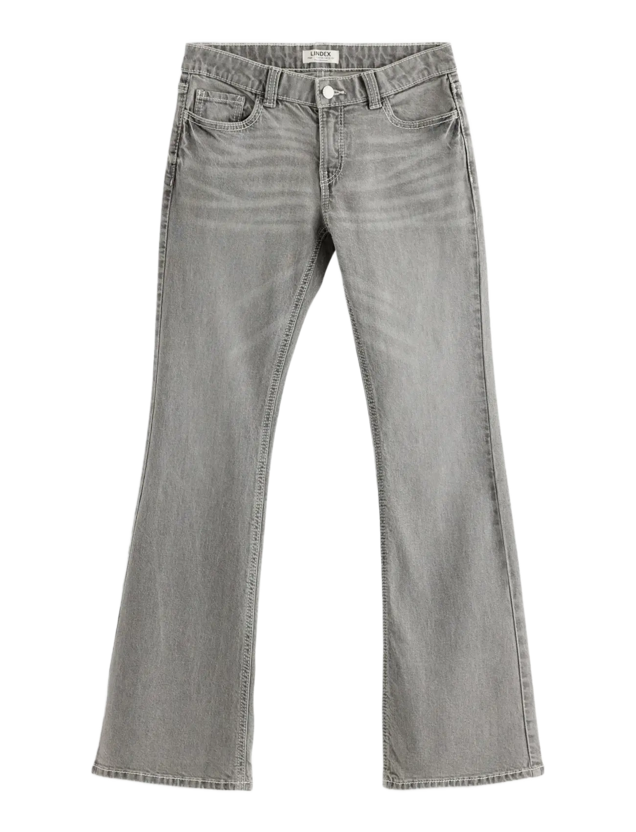 Lindex FREJA Flared leg jeans with decorated back pockets - Vis alt - GREY / grey