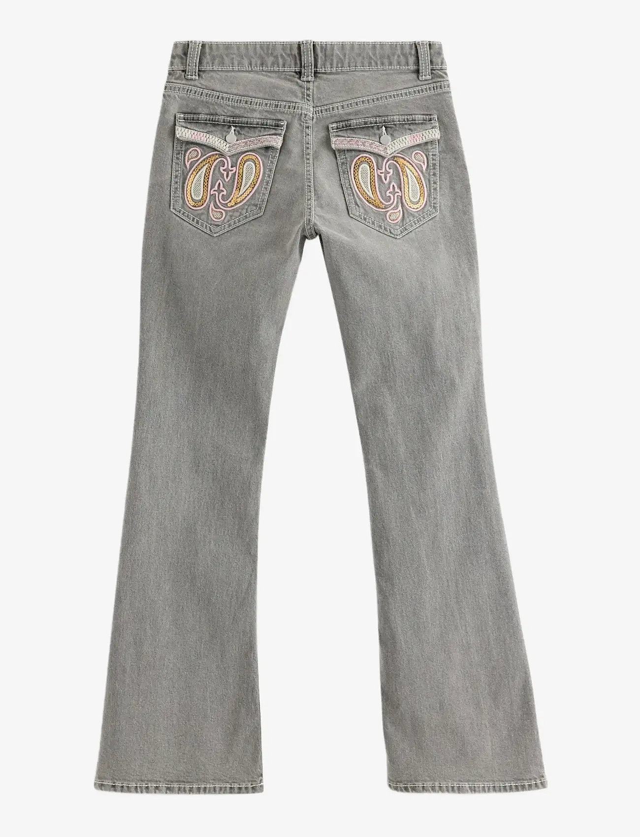 Lindex - FREJA Flared leg jeans with decorated back pockets - alt laienevad teksad - grey - 2