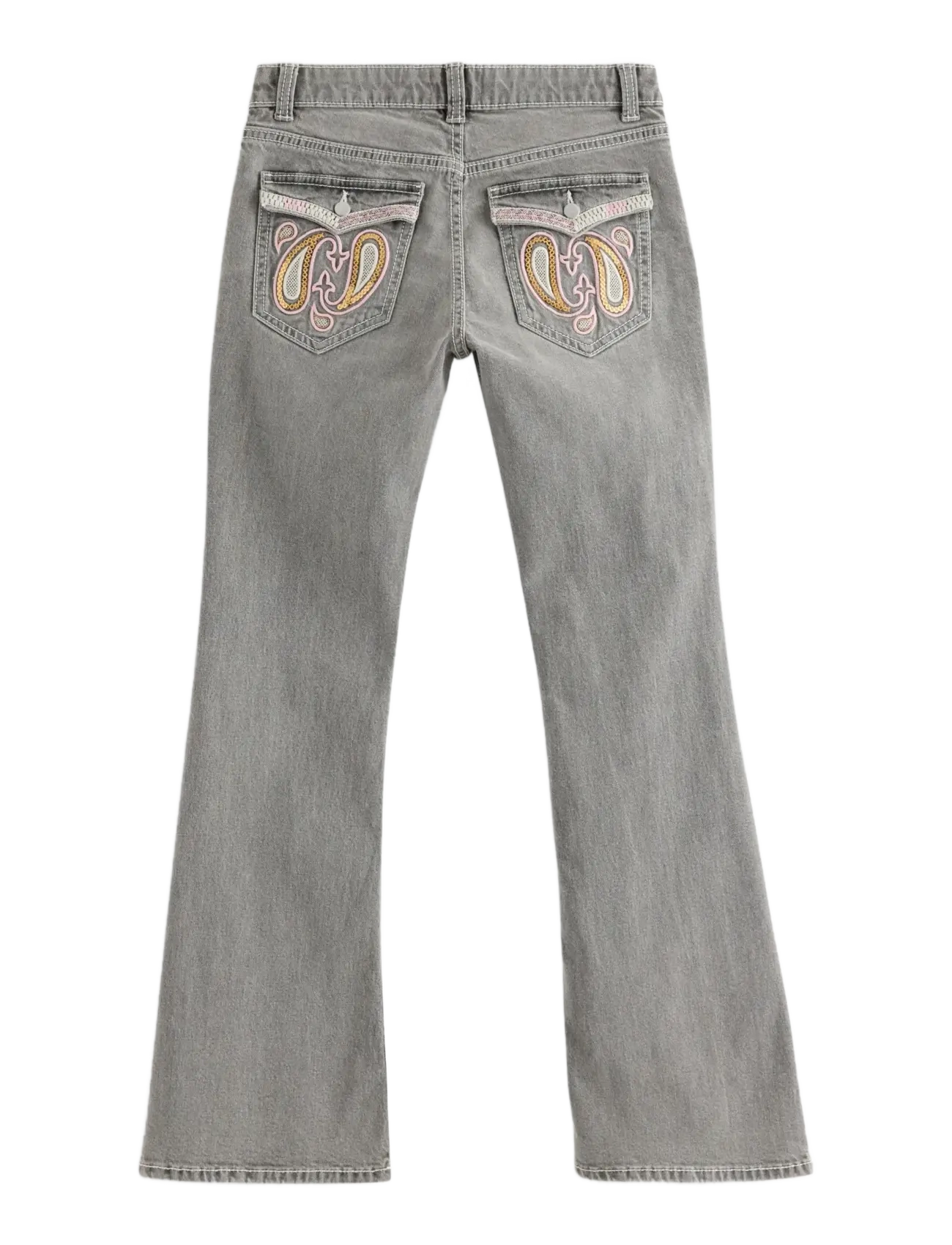 Lindex - FREJA Flared leg jeans with decorated back pockets - bootcut jeans - grey - 2