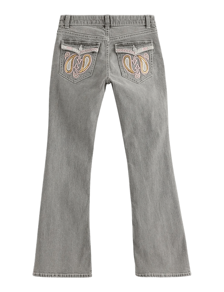 Lindex - FREJA Flared leg jeans with decorated back pockets - bootcut jeans - grey - 2