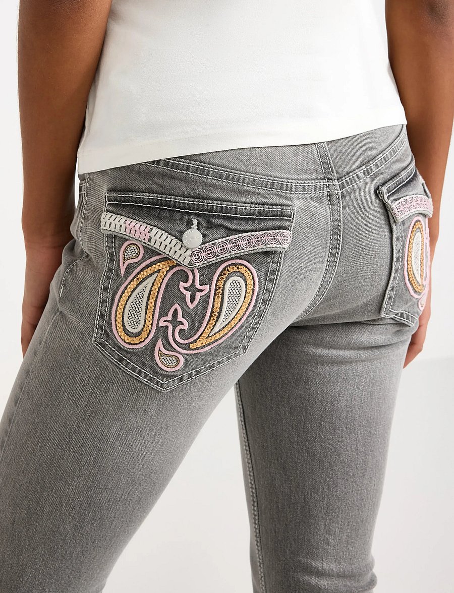 Lindex - FREJA Flared leg jeans with decorated back pockets - bootcut jeans - grey - 4