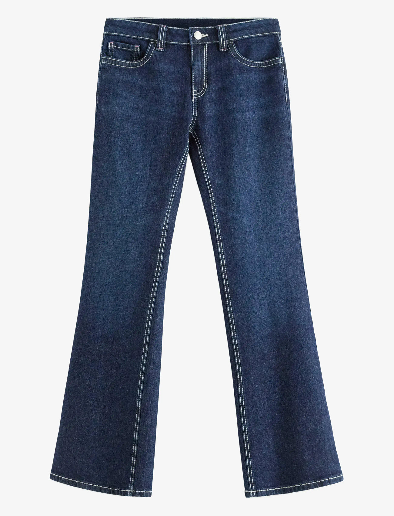 Lindex - Trousers denim Freja pink cont - bootcut jeans - dark denim - 1