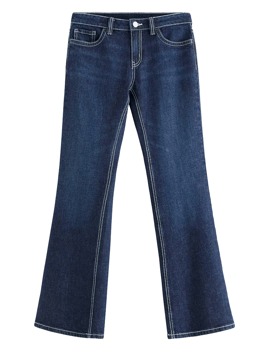 Lindex - Trousers denim Freja pink cont - dżinsy typu bootcut - dark denim - 1