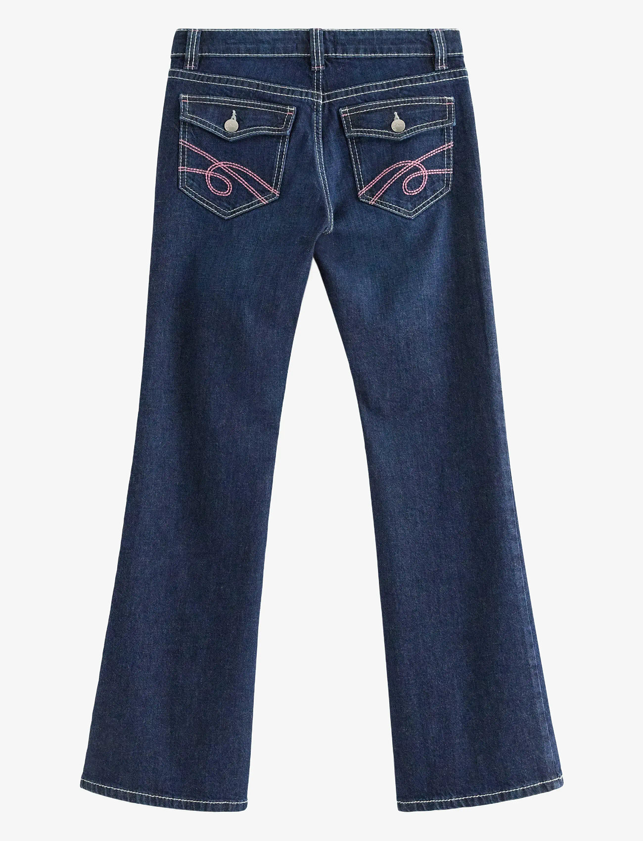 Lindex - Trousers denim Freja pink cont - bootcut jeans - dark denim - 2