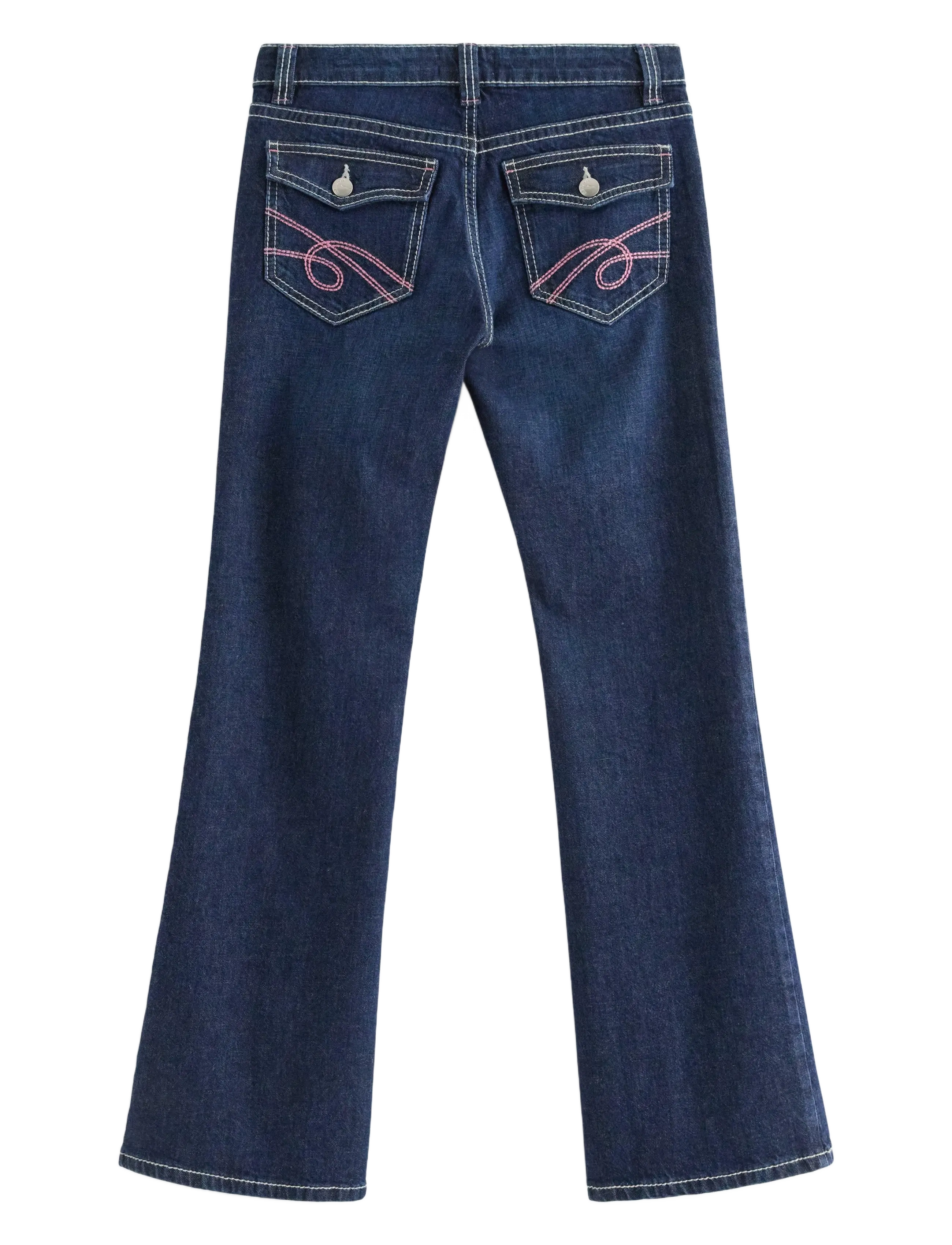Lindex - Trousers denim Freja pink cont - alt laienevad teksad - dark denim - 2