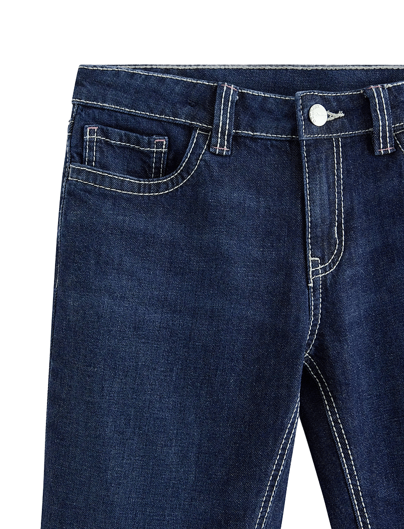 Lindex - Trousers denim Freja pink cont - bootcut jeans - dark denim - 5