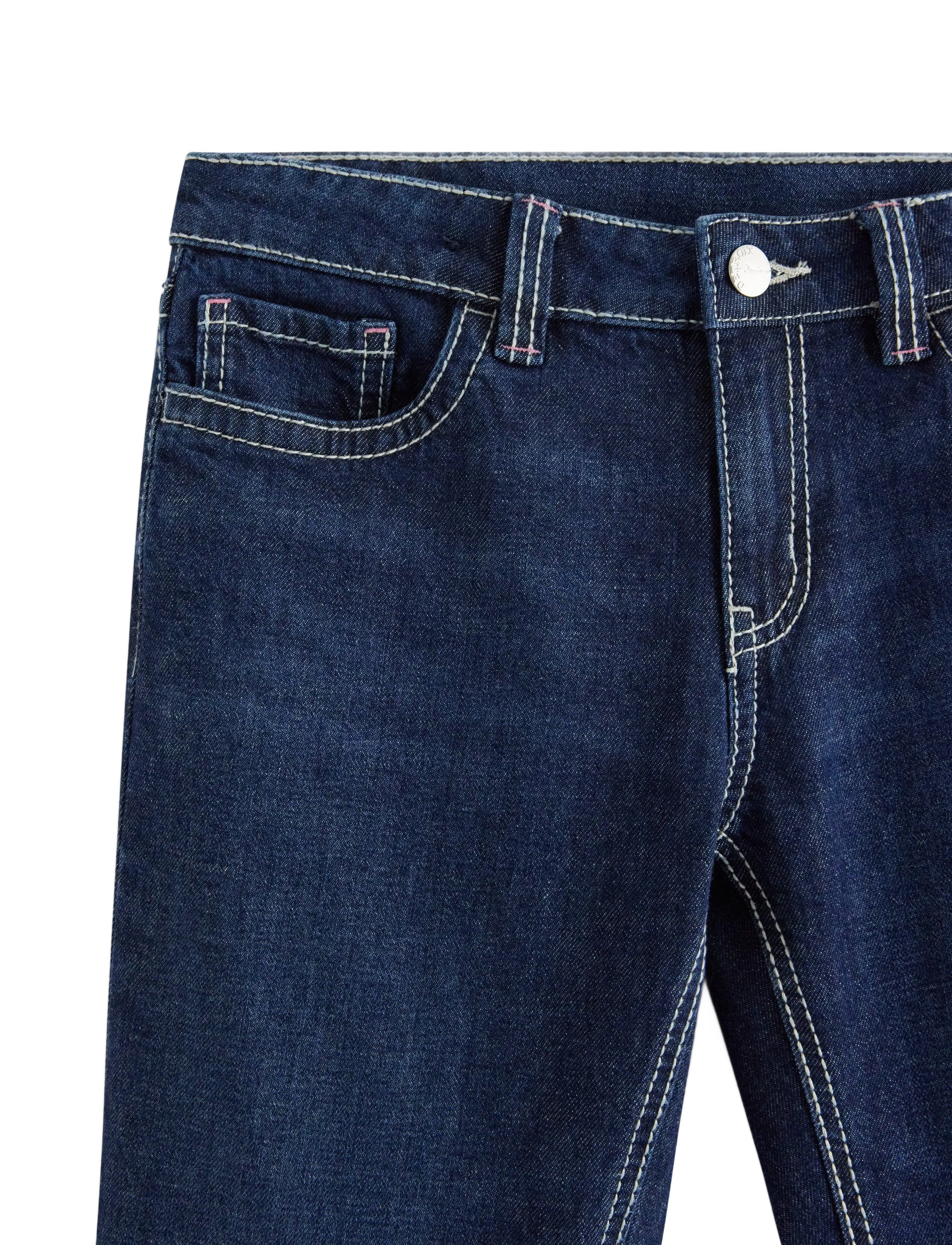 Lindex - Trousers denim Freja pink cont - alt laienevad teksad - dark denim - 5