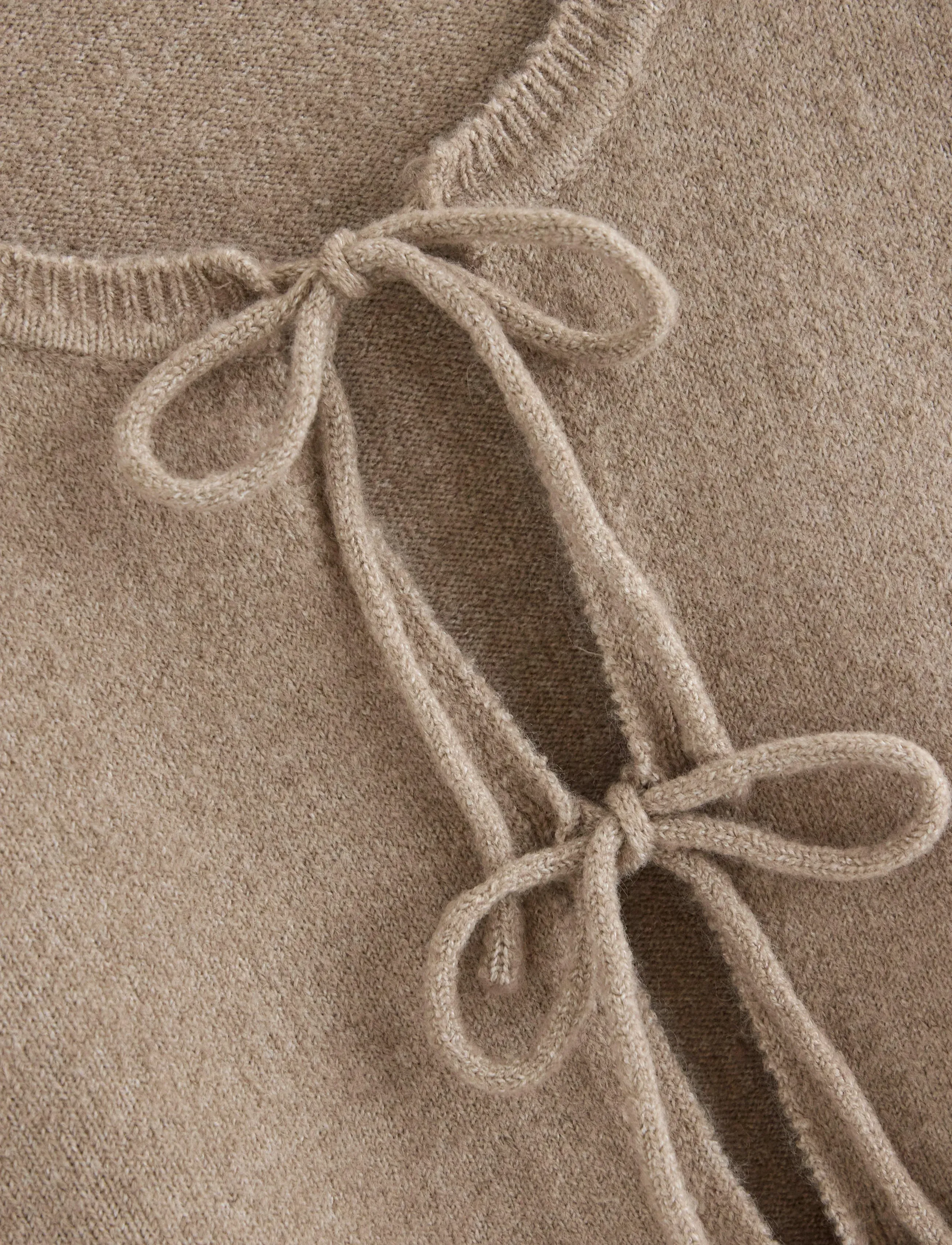 Lindex - Knitted cardigan - koftor - light dusty brown - 5