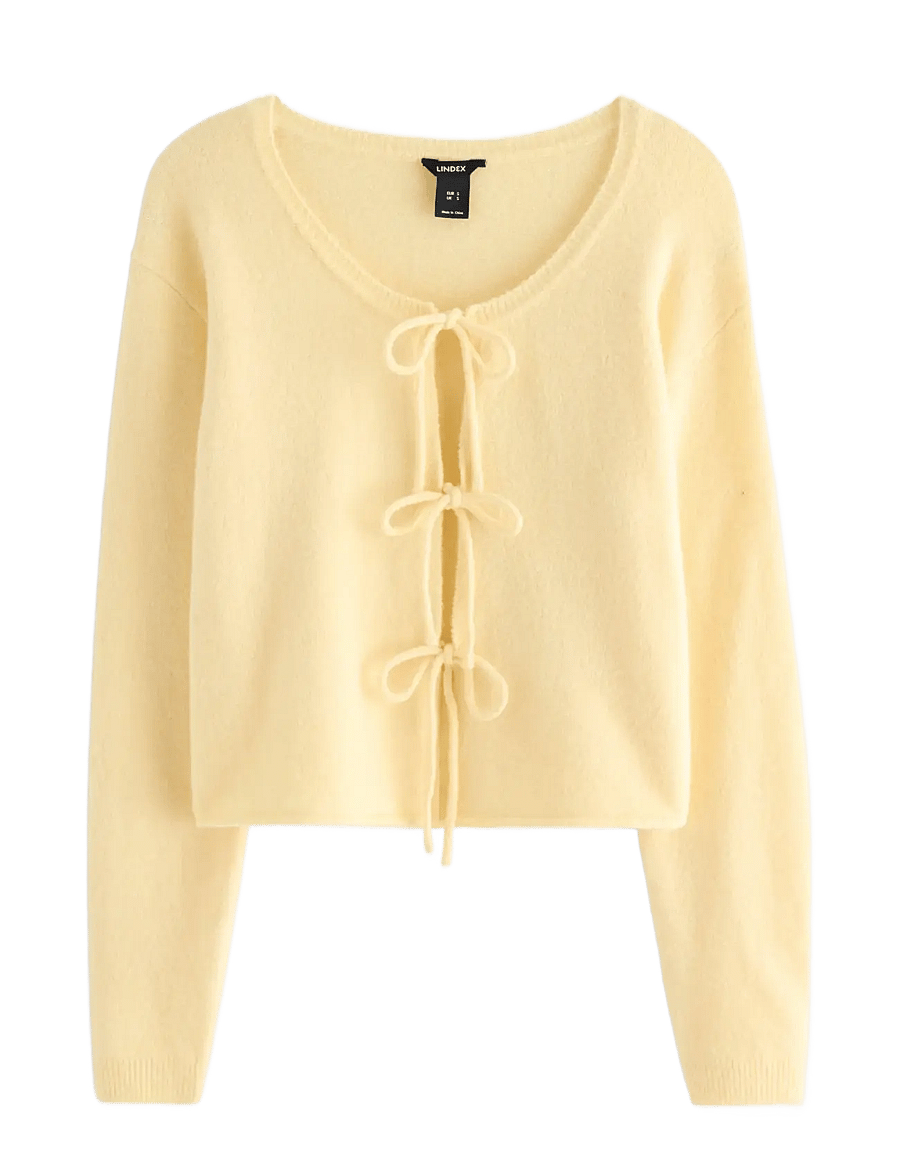 Lindex - Knitted cardigan - strickjacken - light yellow - 1