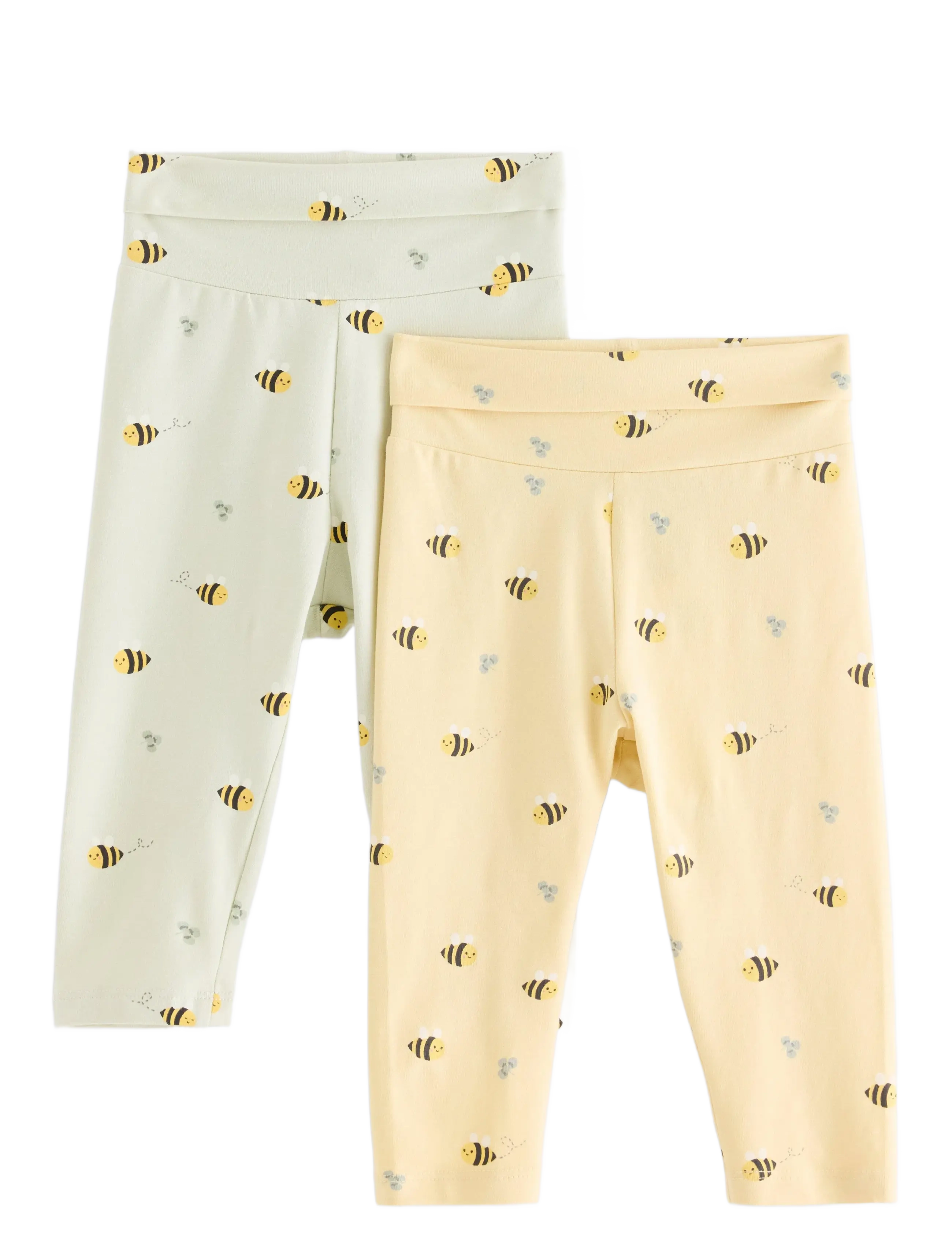Lindex Leggings 2 pack aop - Underdele - LIGHT DUSTY YELLOW / multi