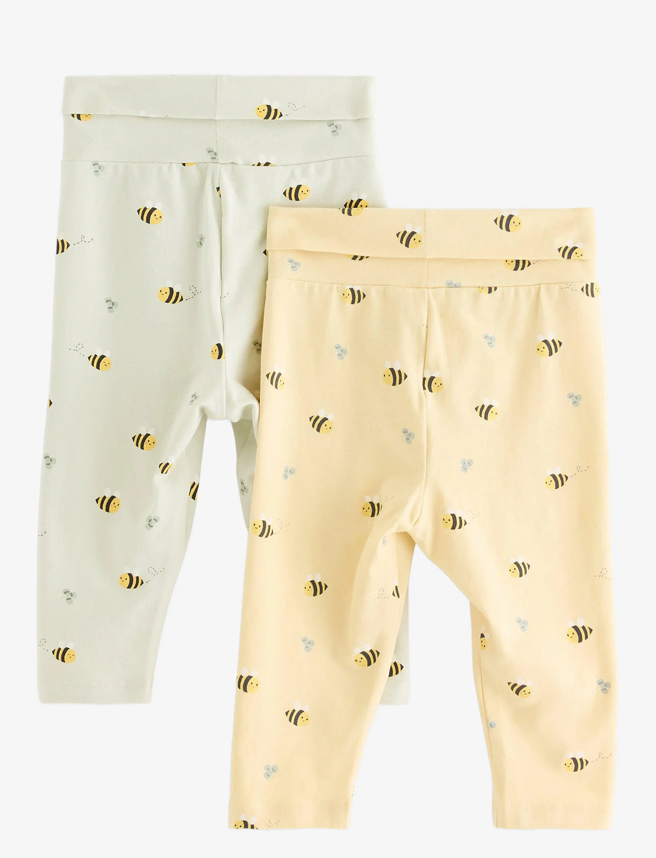 Lindex - Leggings 2 pack aop - leggings - light dusty yellow - 1