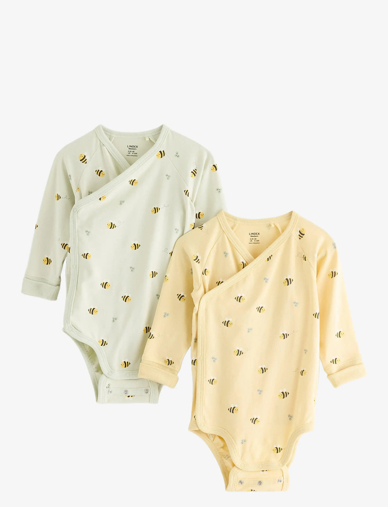 Lindex - Body wrap 2 pack aop - kietaisubodyt - light dusty yellow - 0