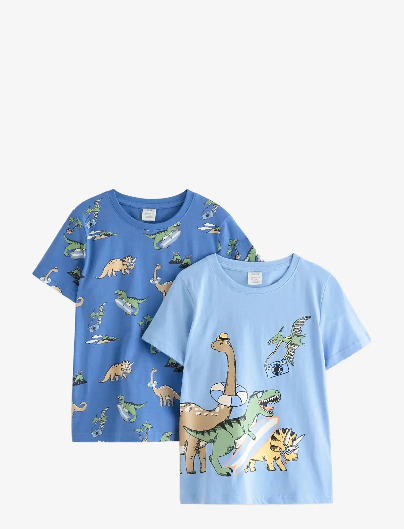 Lindex - 2-pack short-sleeved tops - lühikeste varrukatega t-särgid - light blue - 1