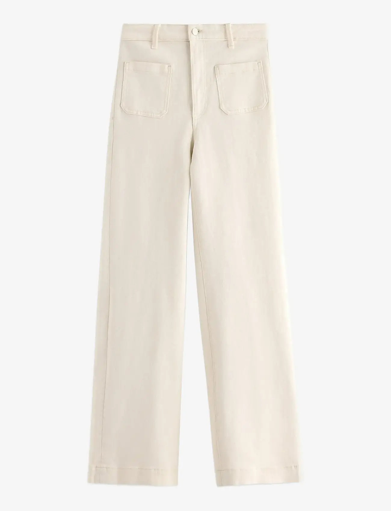 Lindex - WIDE Paula jeans with high waist - brede jeans - light white - 1