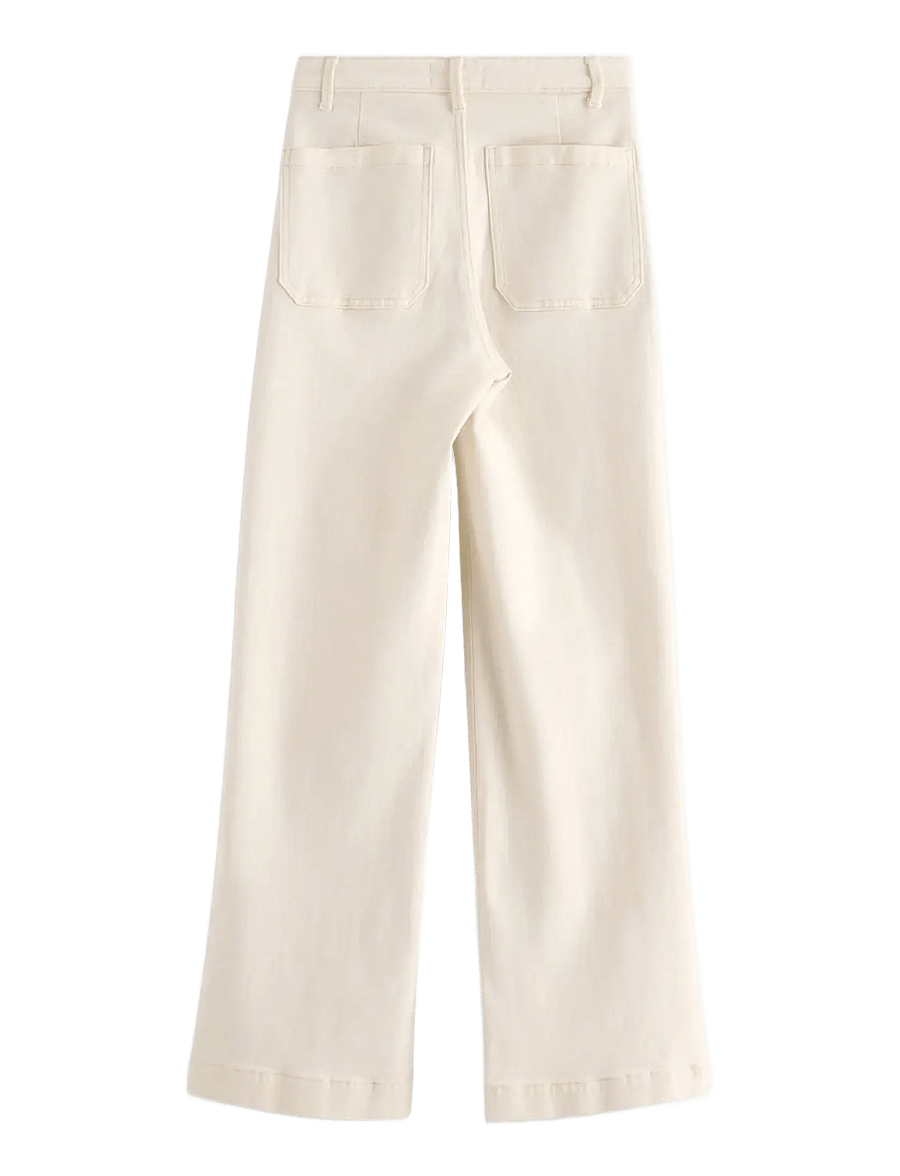 Lindex - WIDE Paula jeans with high waist - laia säärega teksad - light white - 2