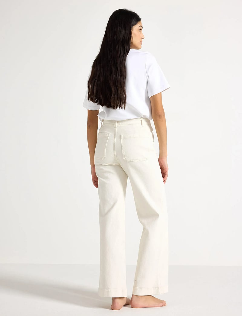 Lindex - WIDE Paula jeans with high waist - brede jeans - light white - 3