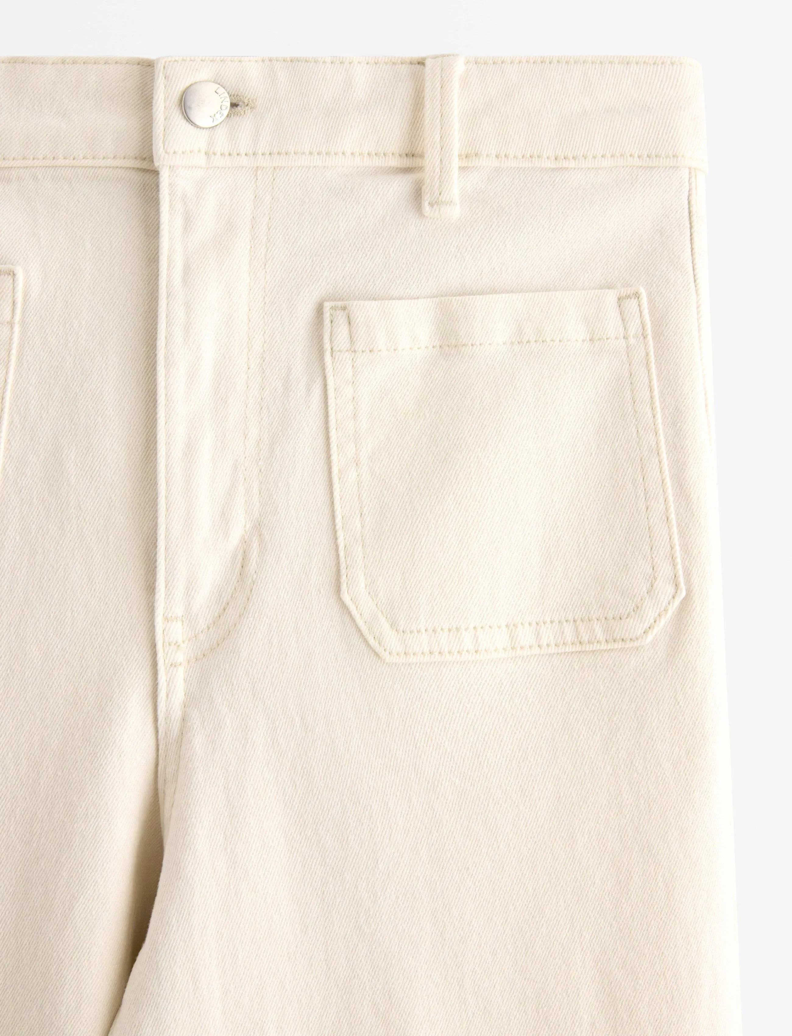 Lindex - WIDE Paula jeans with high waist - wide leg jeans - light white - 5