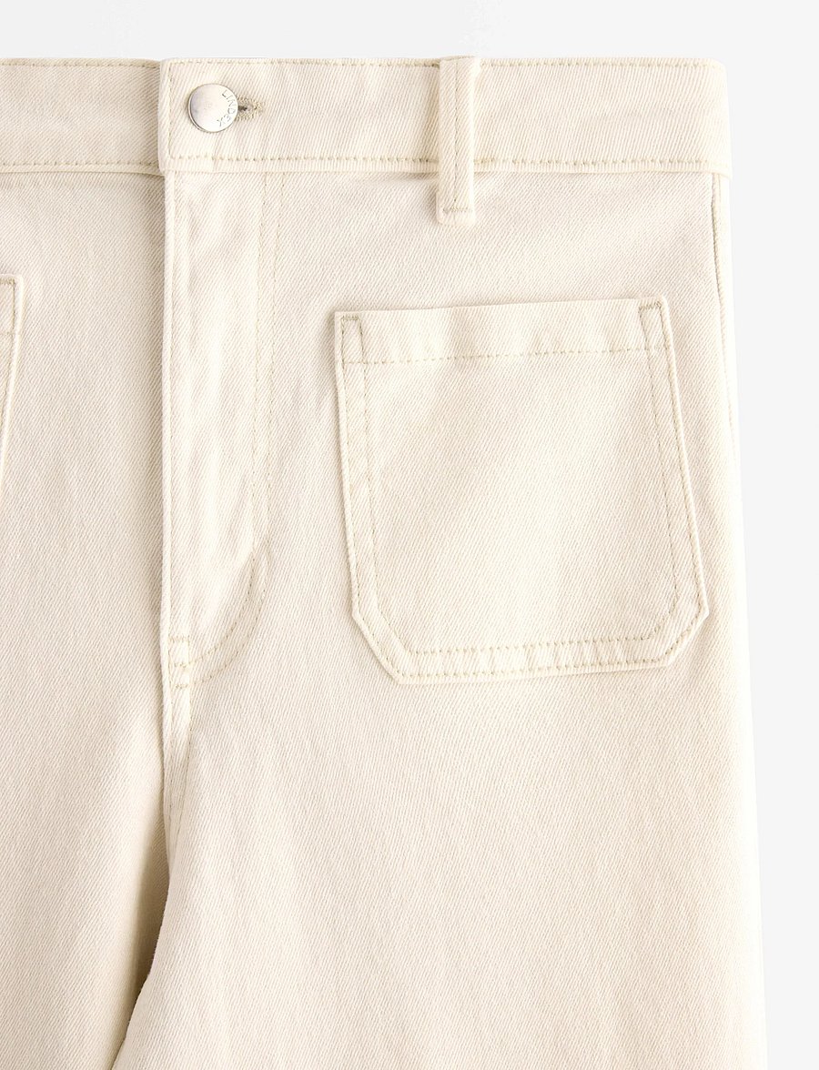 Lindex - WIDE Paula jeans with high waist - laia säärega teksad - light white - 5