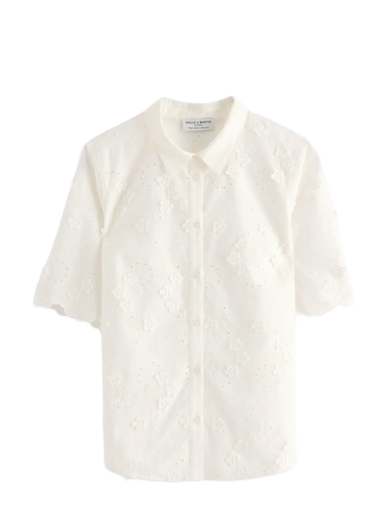 Lindex Blouse with broderie anglaise - Konfirmation - OFF WHITE / white