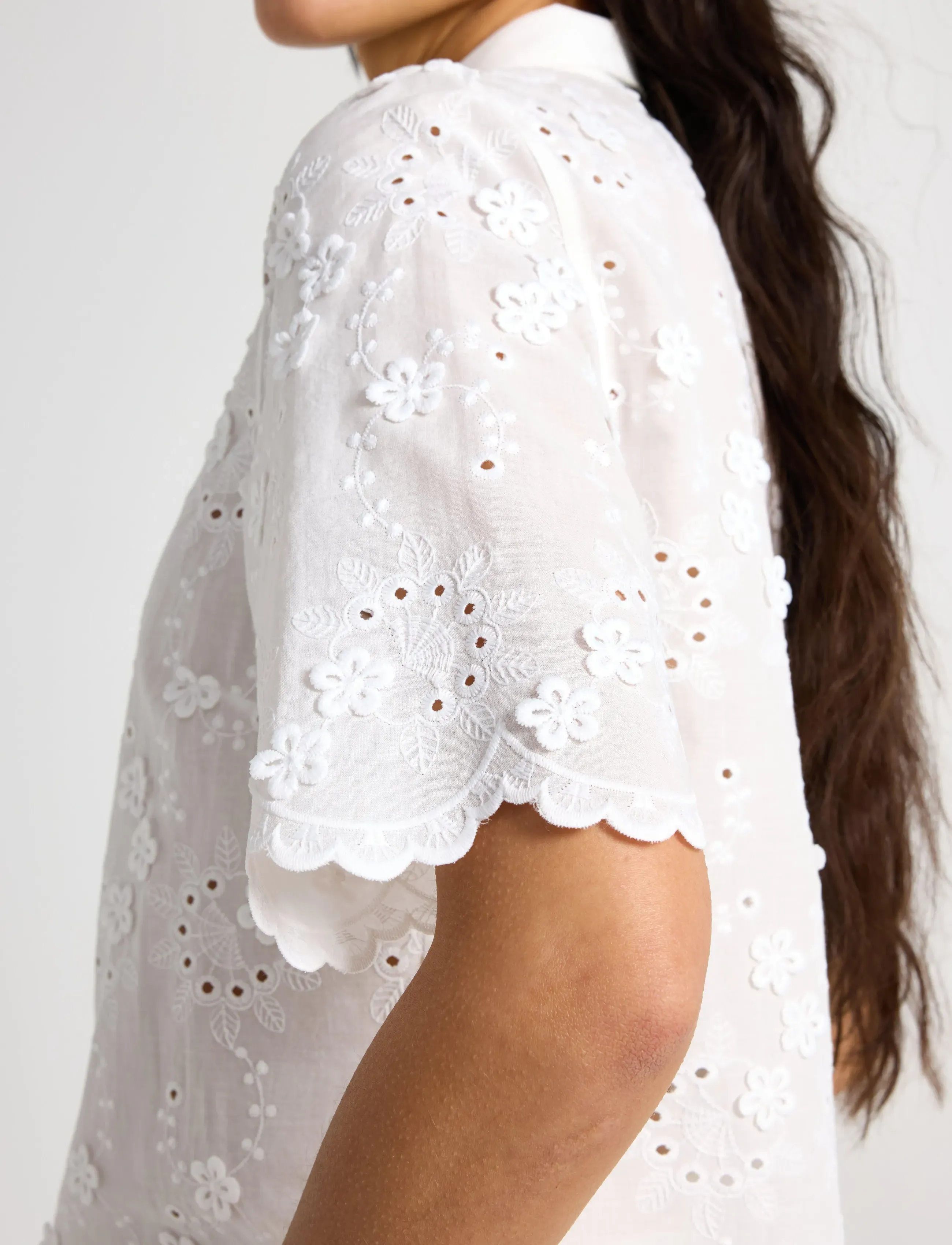 Lindex - Blouse with broderie anglaise - off white - 4