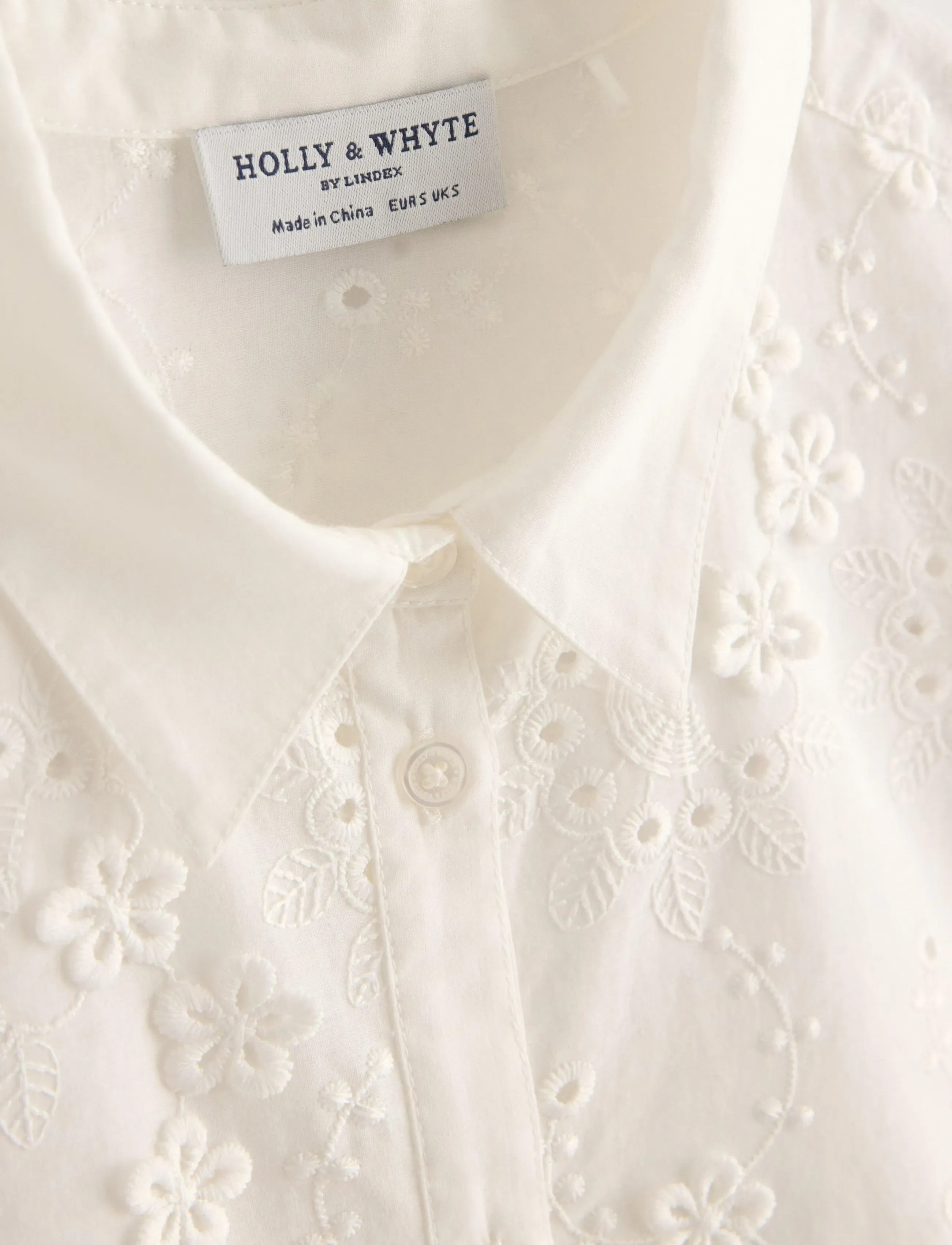 Lindex - Blouse with broderie anglaise - off white - 5