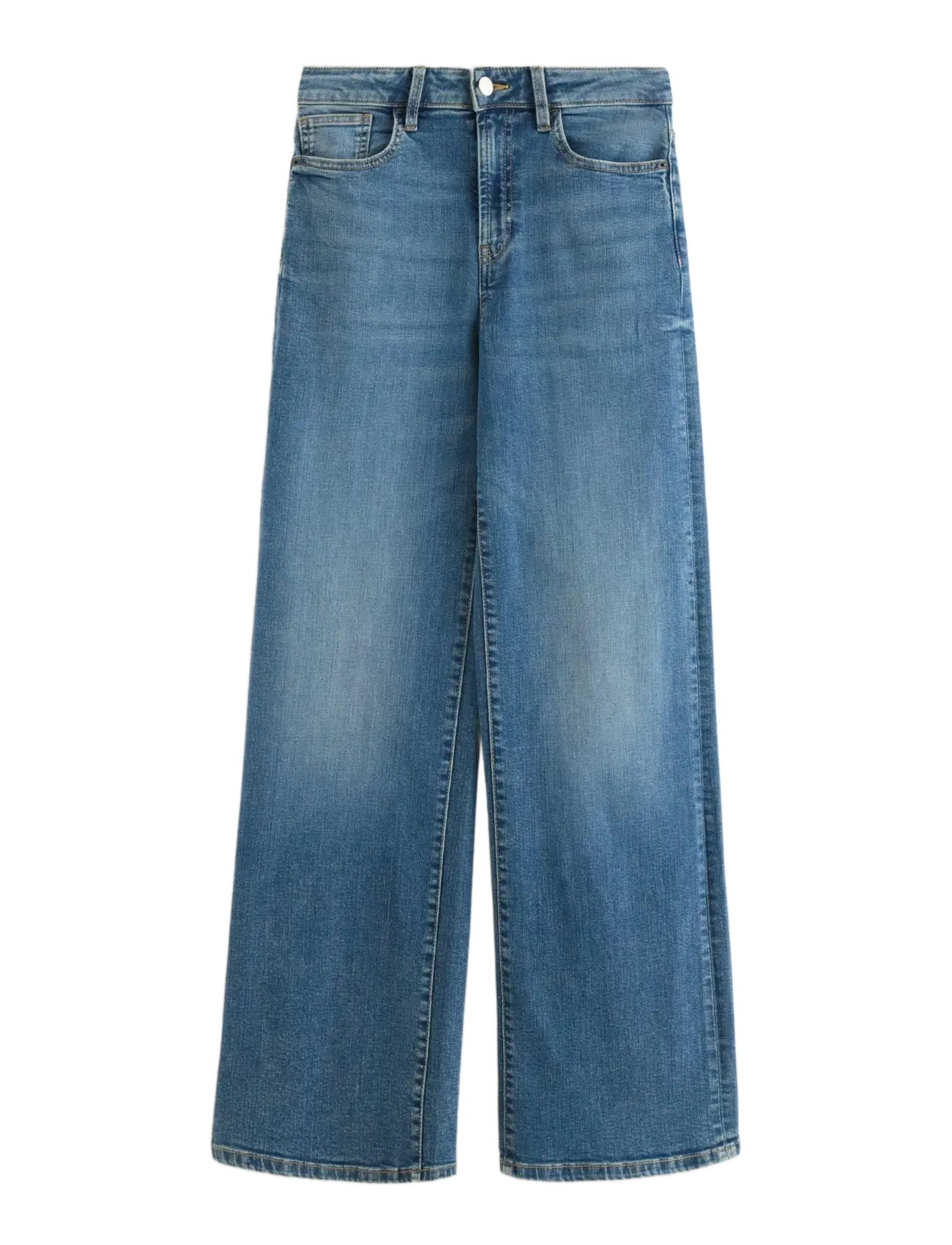 LINDEX Straight Jeans With Hell Stretch Blau - 34 - Damen