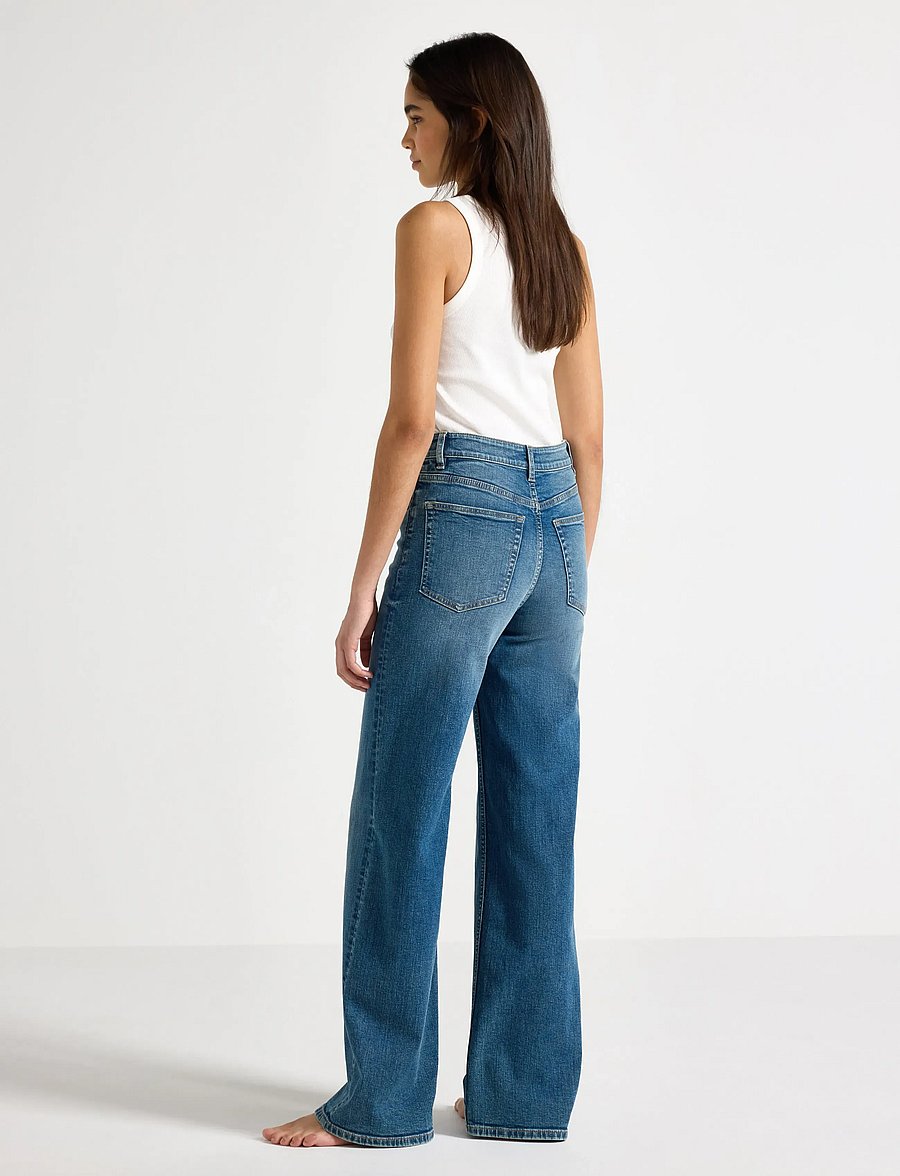 Lindex - STRAIGHT jeans with light stretch - suorat farkut - denim - 3