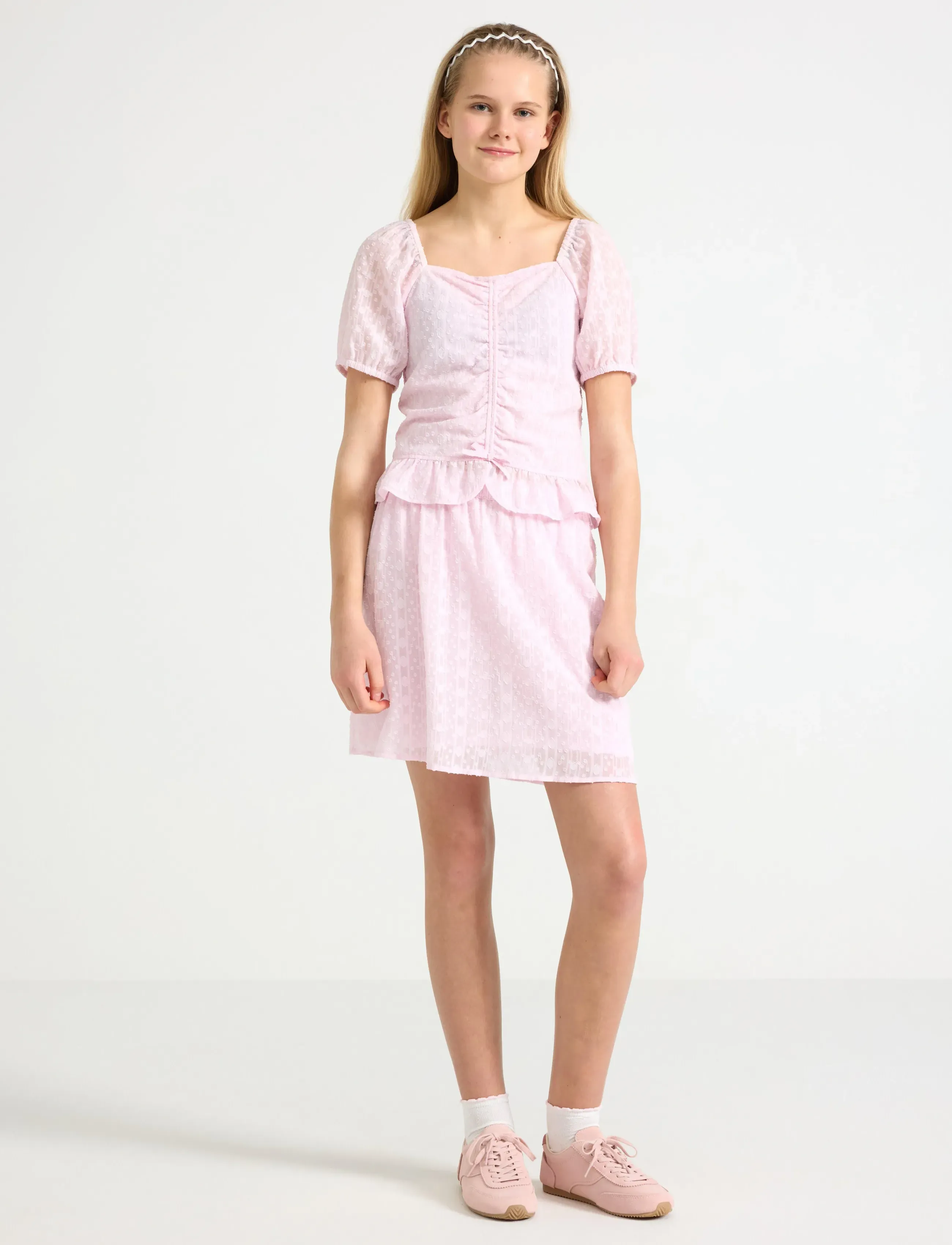 Lindex Skirt With Lurex, 158/164, Röcke, Rosa - Short Kinder