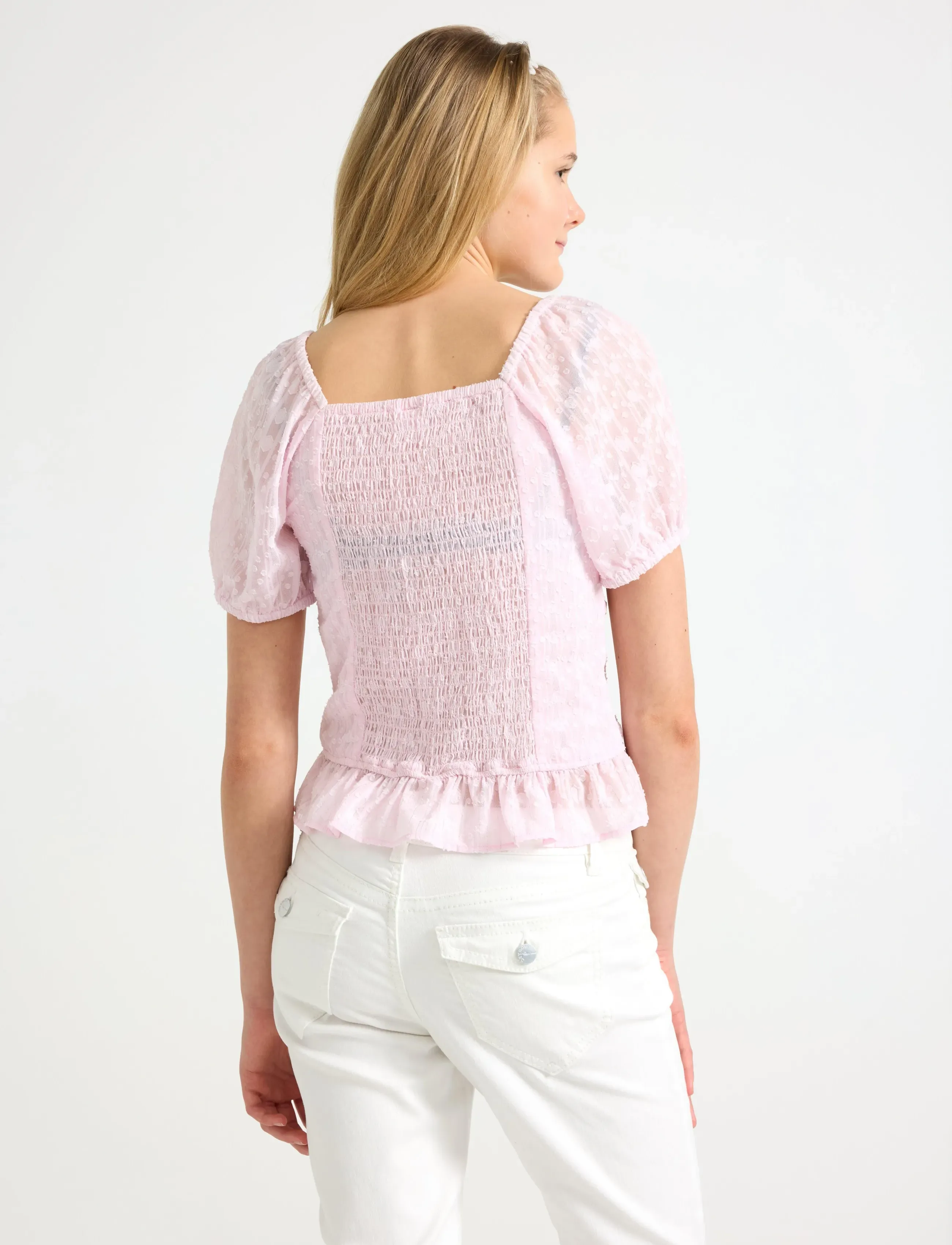 Lindex - Blouse in chiffon - blouses & tunieken - light pink - 3