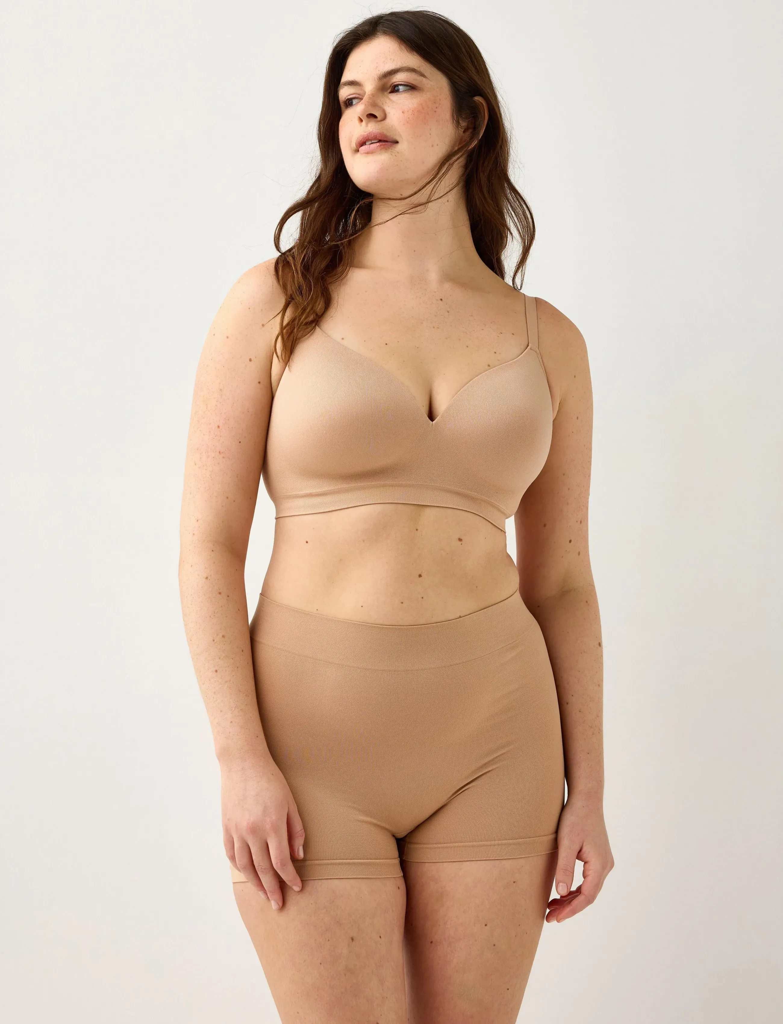 Lindex Flora Wirefree Bra, Kvinder, Trådløs BH, Beige, Str: 75 B