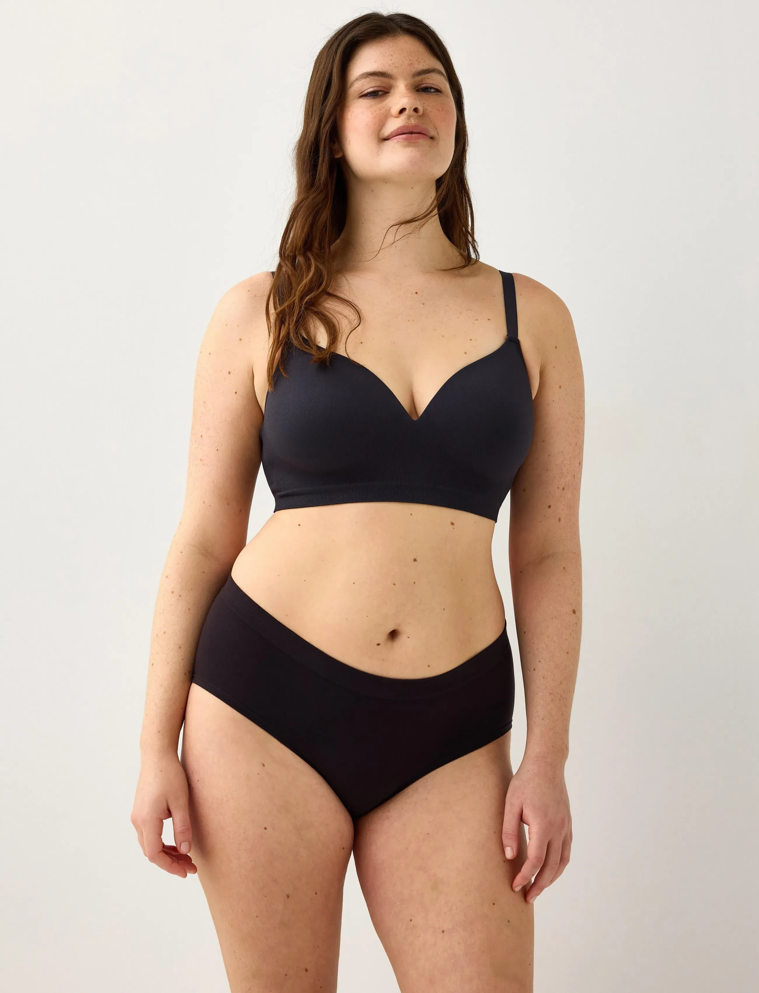 Lindex Flora Wirefree Bra, Kvinder, Trådløs BH, Sort, Str: 75 C