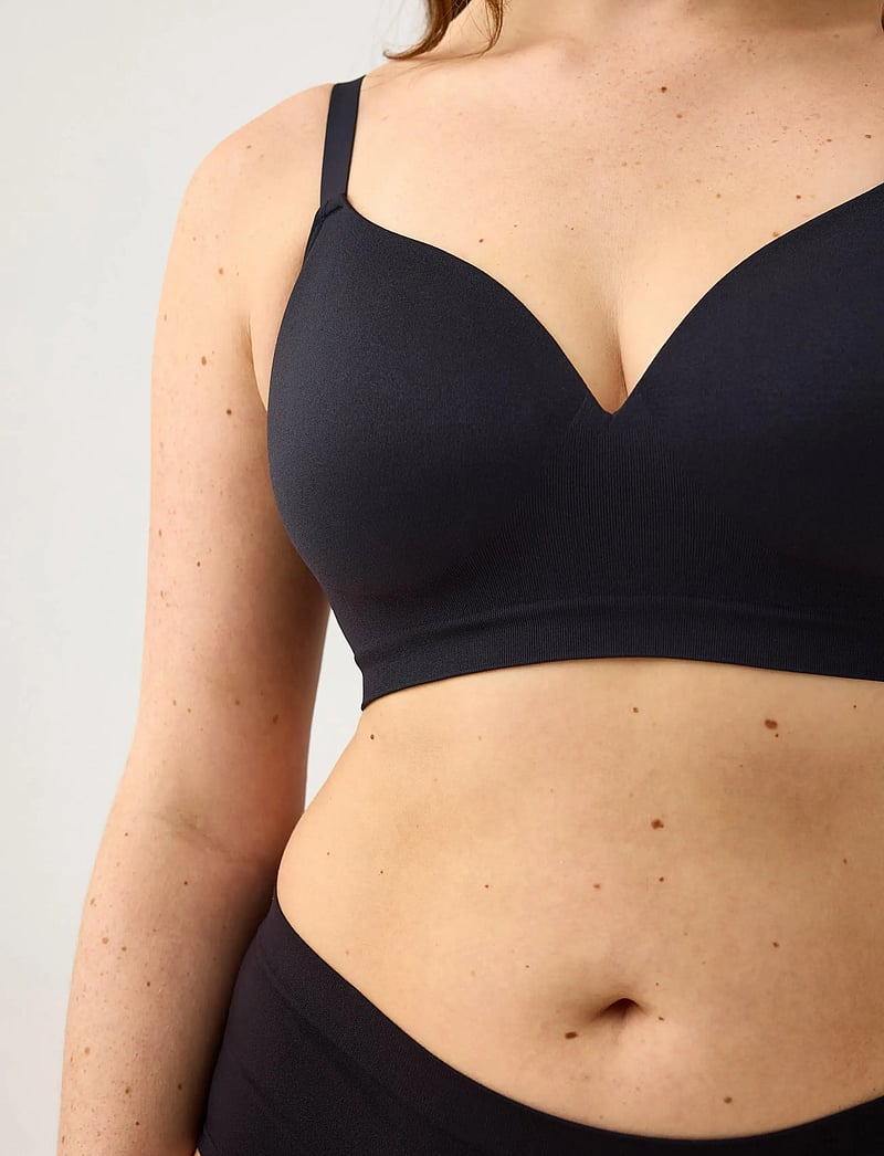 Lindex - Flora wirefree bra - liemenėlės be lankelių - black - 4