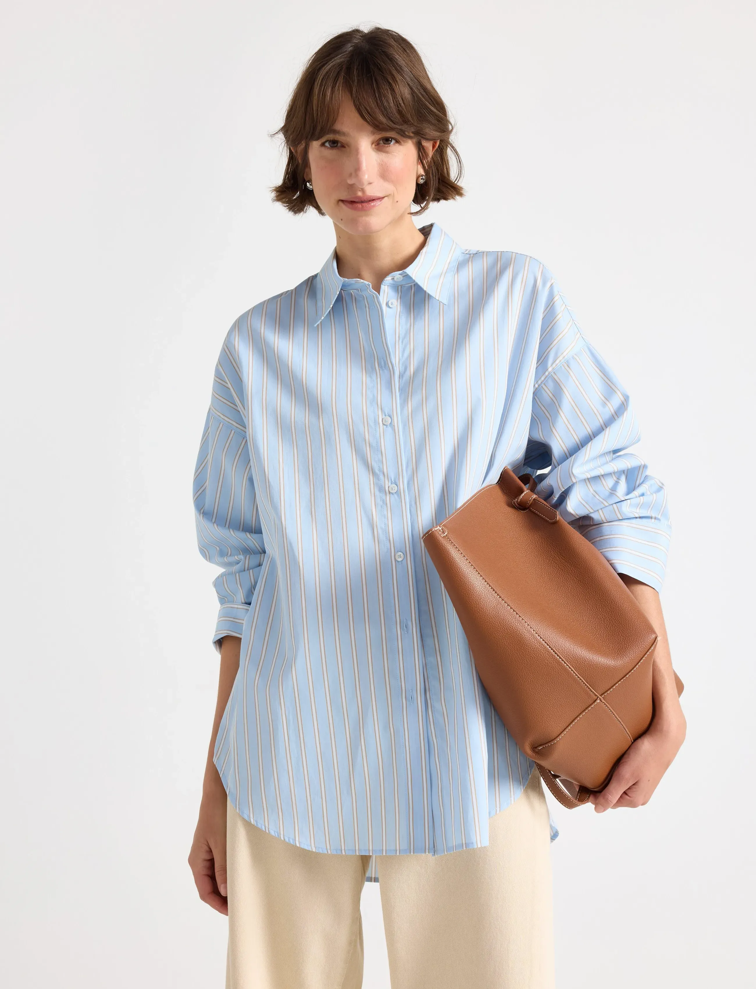 Lindex Shirt with knot detail at the back - Shirts - LIGHT BLUE / blue