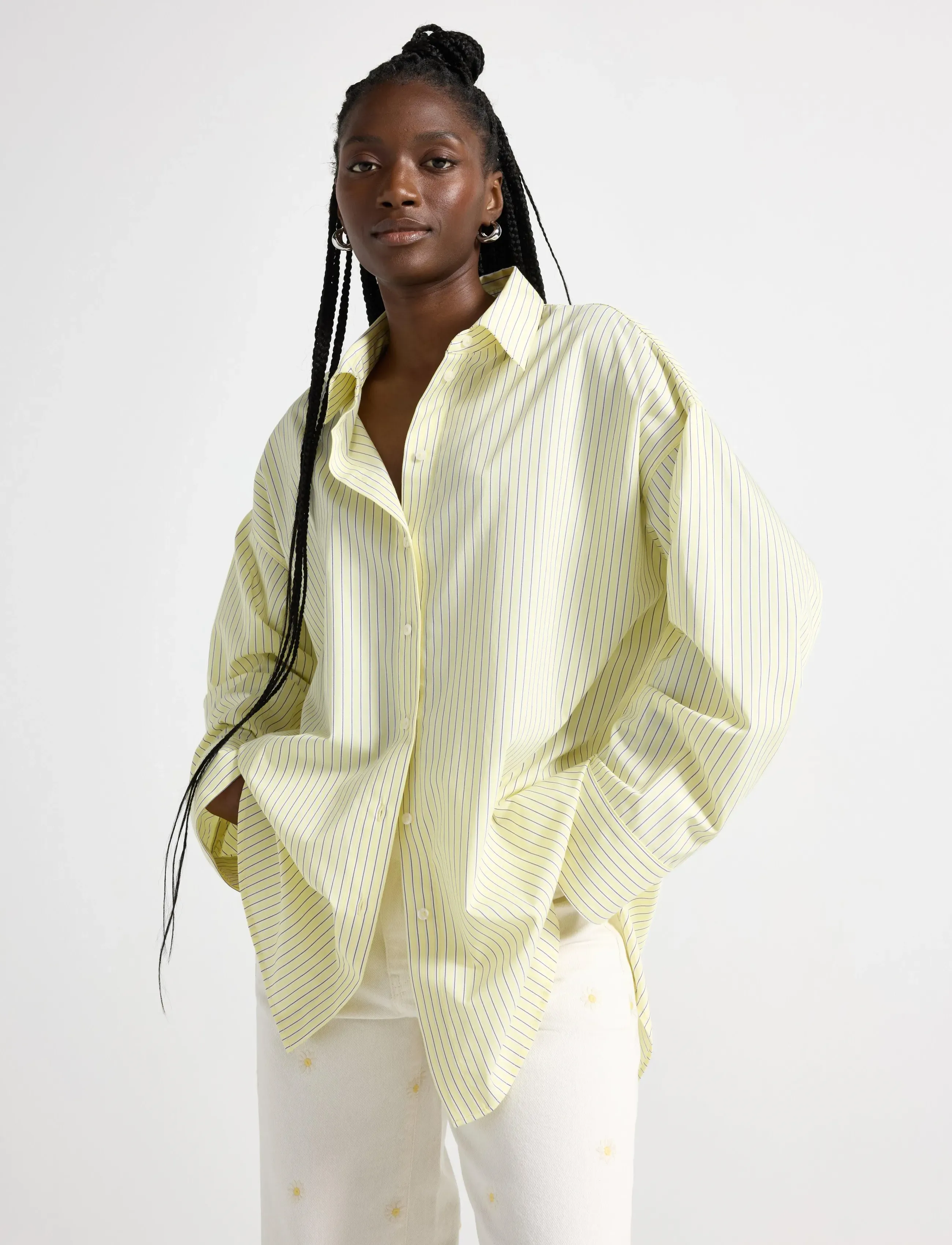 Lindex Shirt Maja - Blūzes un krekli - LIGHT YELLOW / yellow