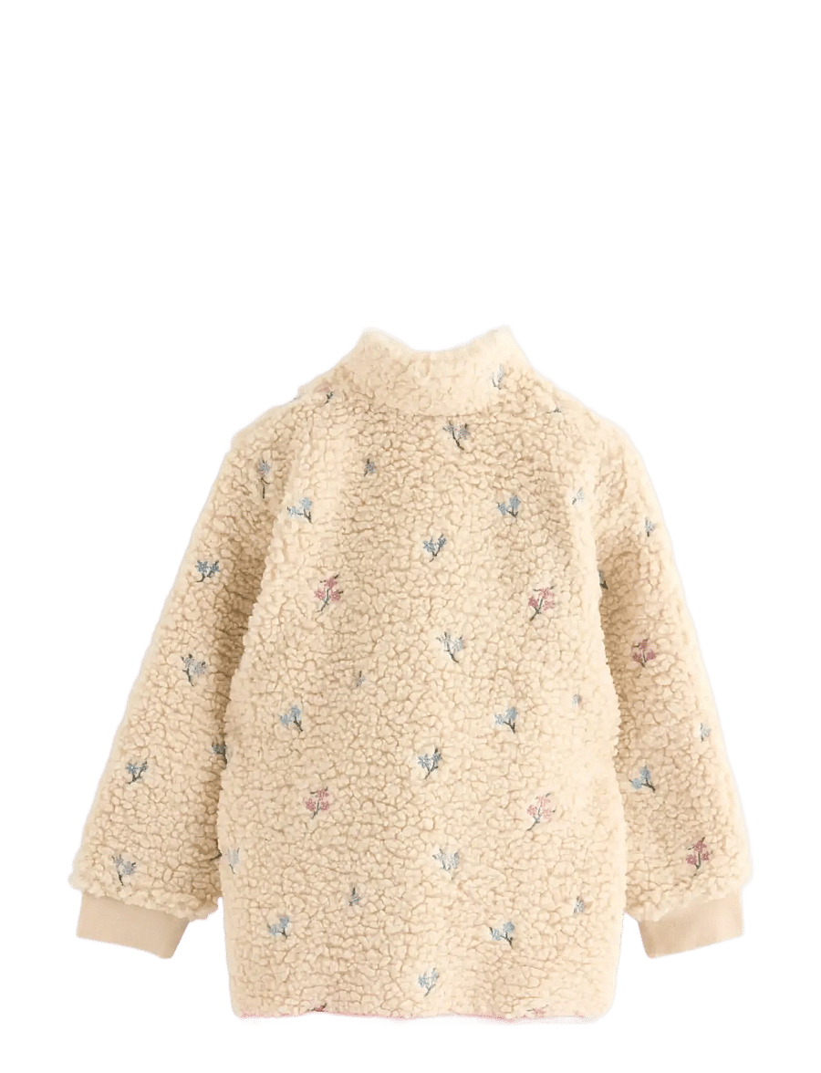 Lindex - Jacket pile w embroidery - fliisjakid - light beige - 2