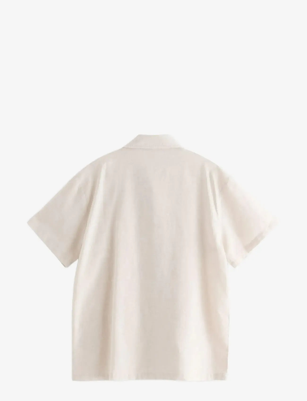 Lindex - Shirt in linen blend - kortærmede skjorter - light grey - 2