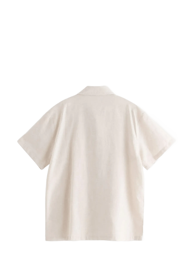 Lindex - Shirt in linen blend - lühikeste varrukatega särgid - light grey - 2