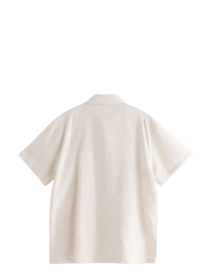Lindex - Shirt in linen blend - lühikeste varrukatega särgid - light grey - 2