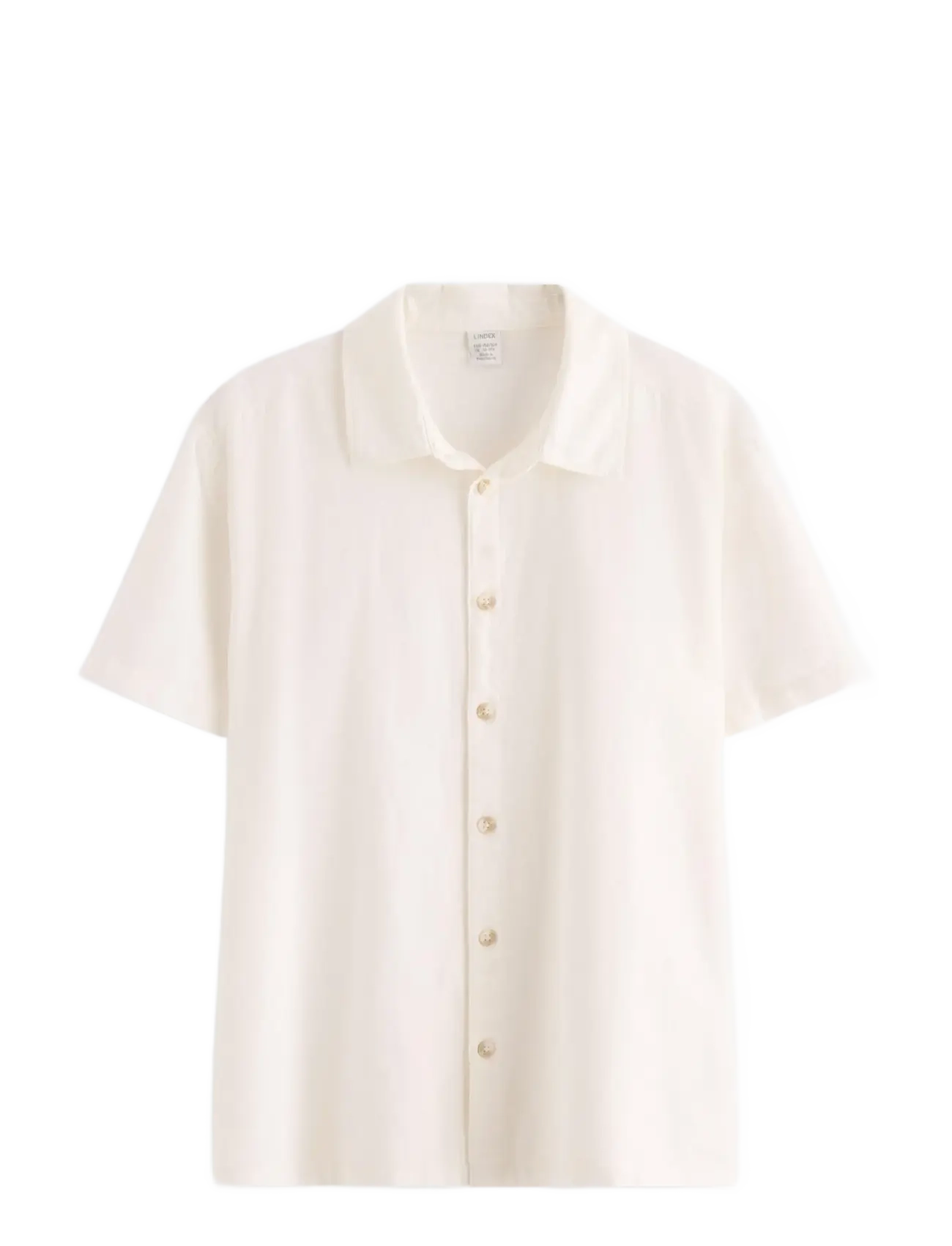LINDEX Shirt In Linen Blend Cream - 170 - Kinder