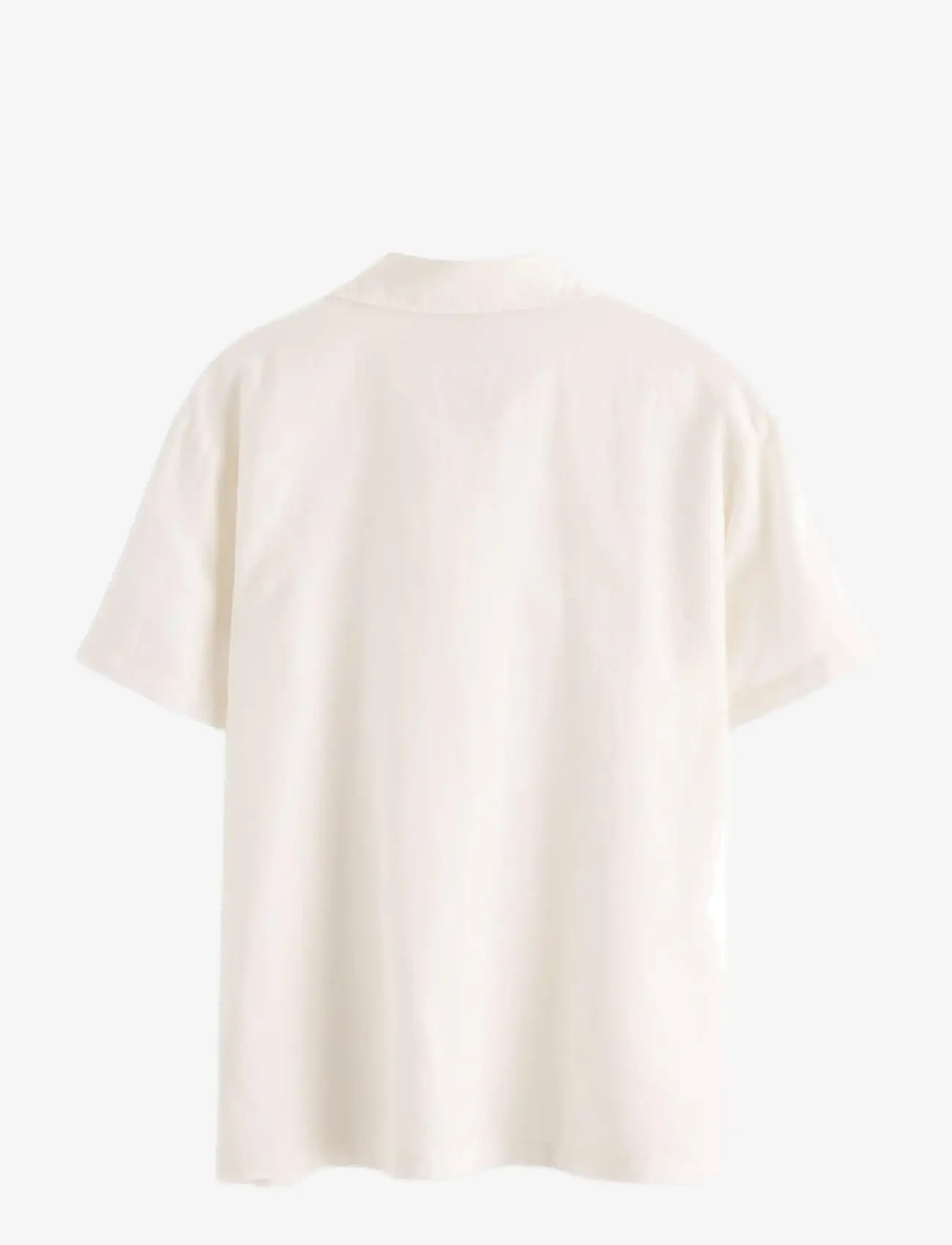 Lindex - Shirt in linen blend - kortärmade skjortor - off white - 2