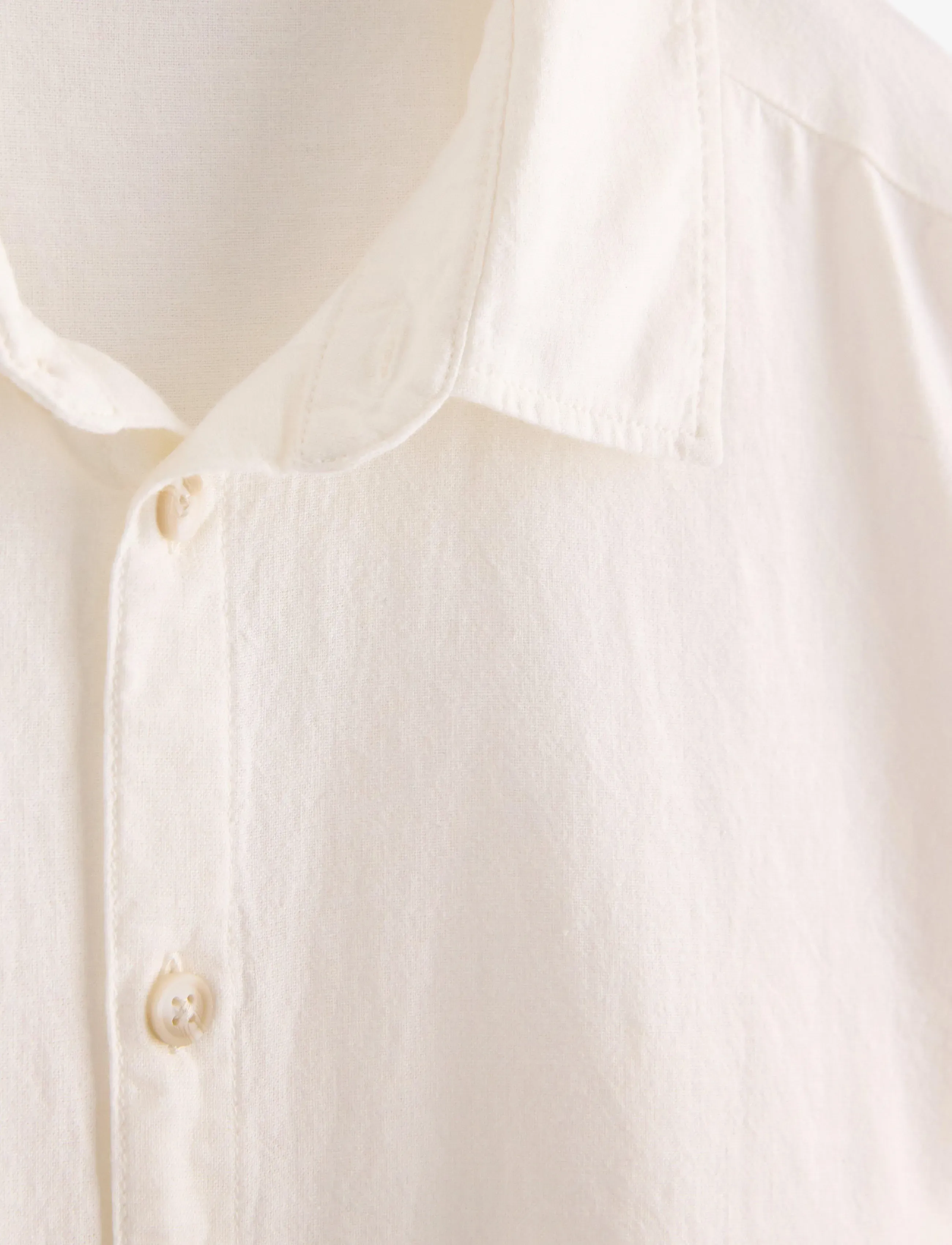 Lindex - Shirt in linen blend - lühikeste varrukatega särgid - off white - 5